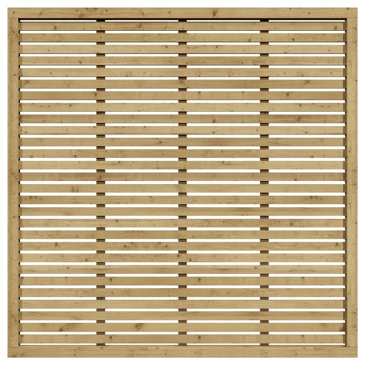 Rowlinson 6×5 Horizontal Open Slatted Panel Garden Screen with Additional Framing Strength - Set of 3 - Etta Gardens