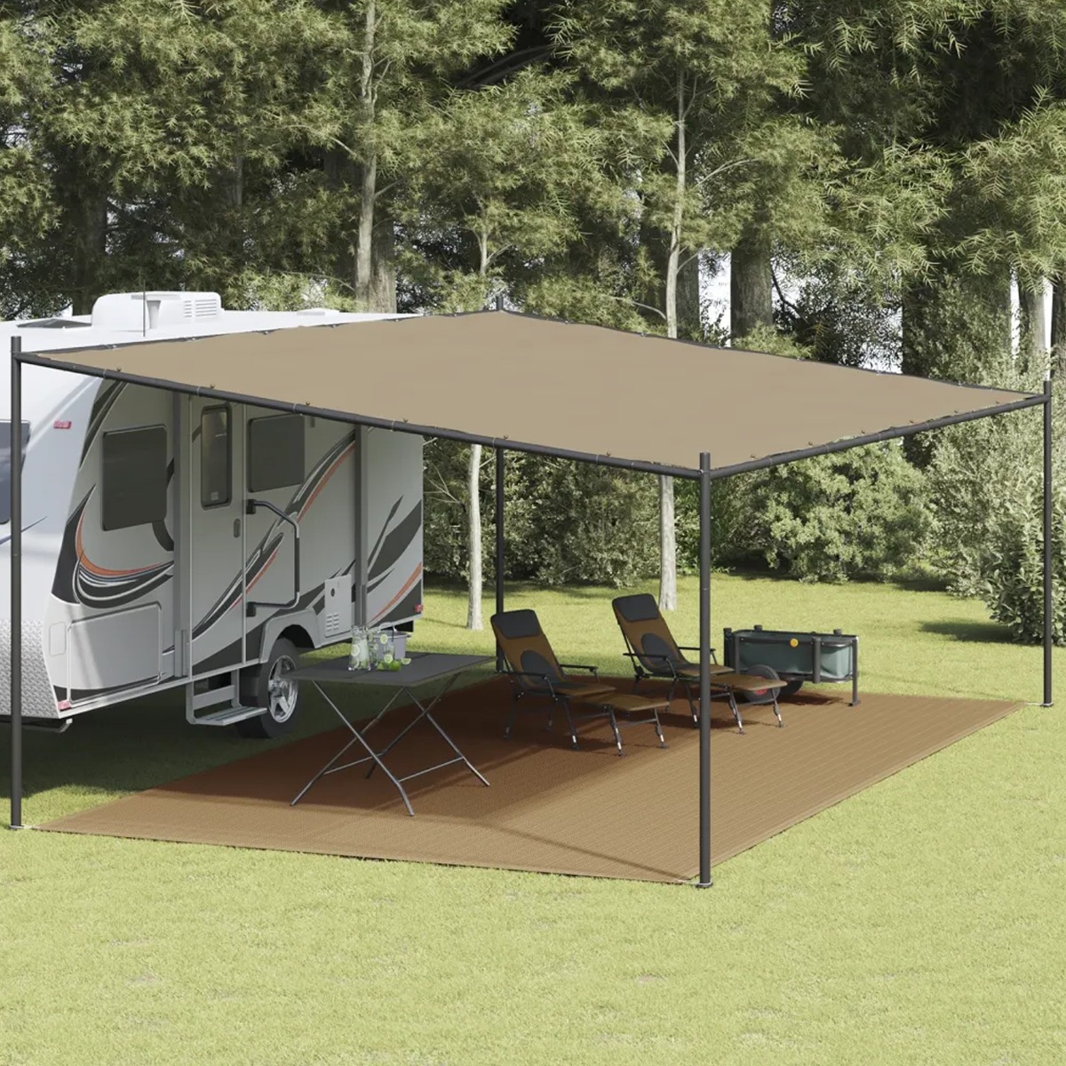 Tent Carpet Taupe 400x700cm - Direct Imports