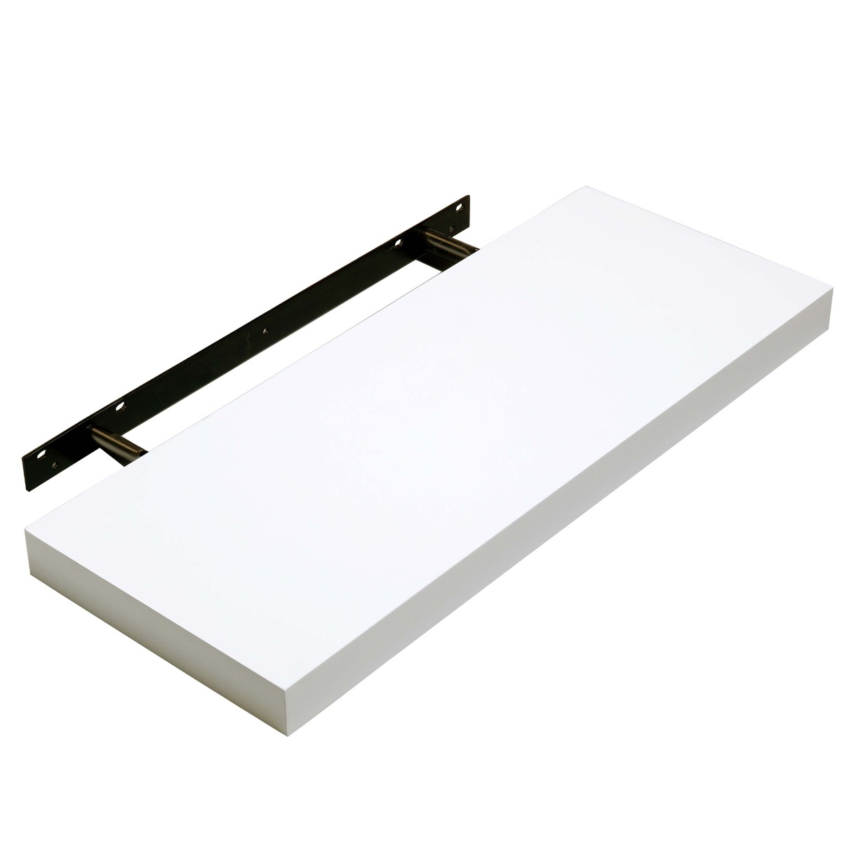 SHEVIX Box Shelf Wood Floating Shelf Display Storage - Gloss White, 60cm - Colton & Sawyer