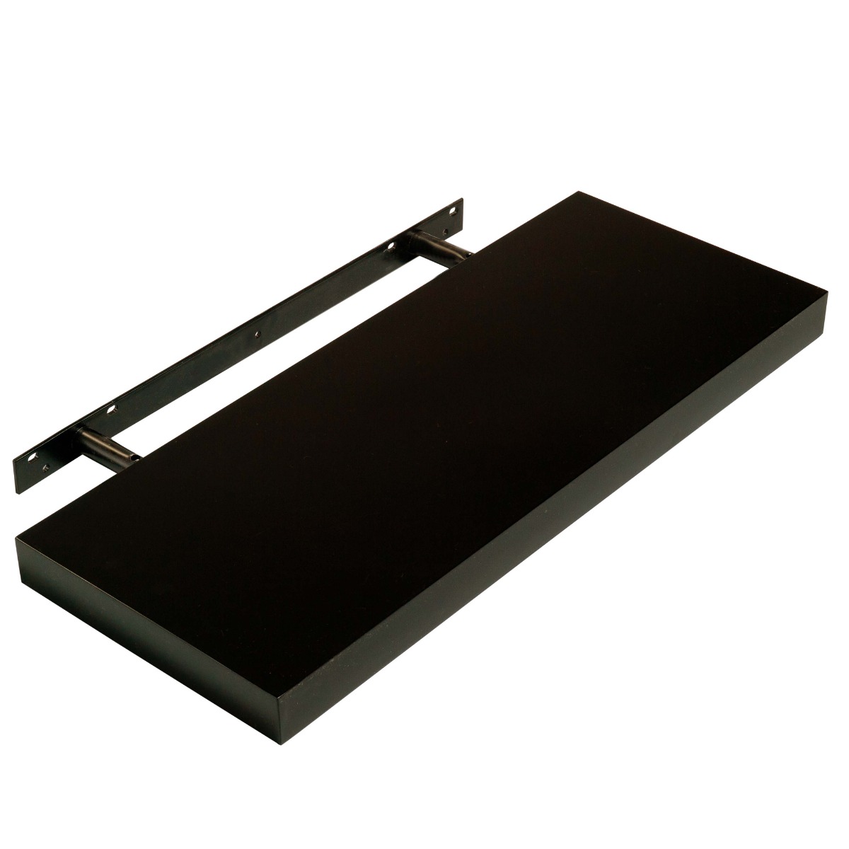 SHEVIX Box Shelf Wood Floating Shelf Display Storage - Gloss Black - Colton & Sawyer