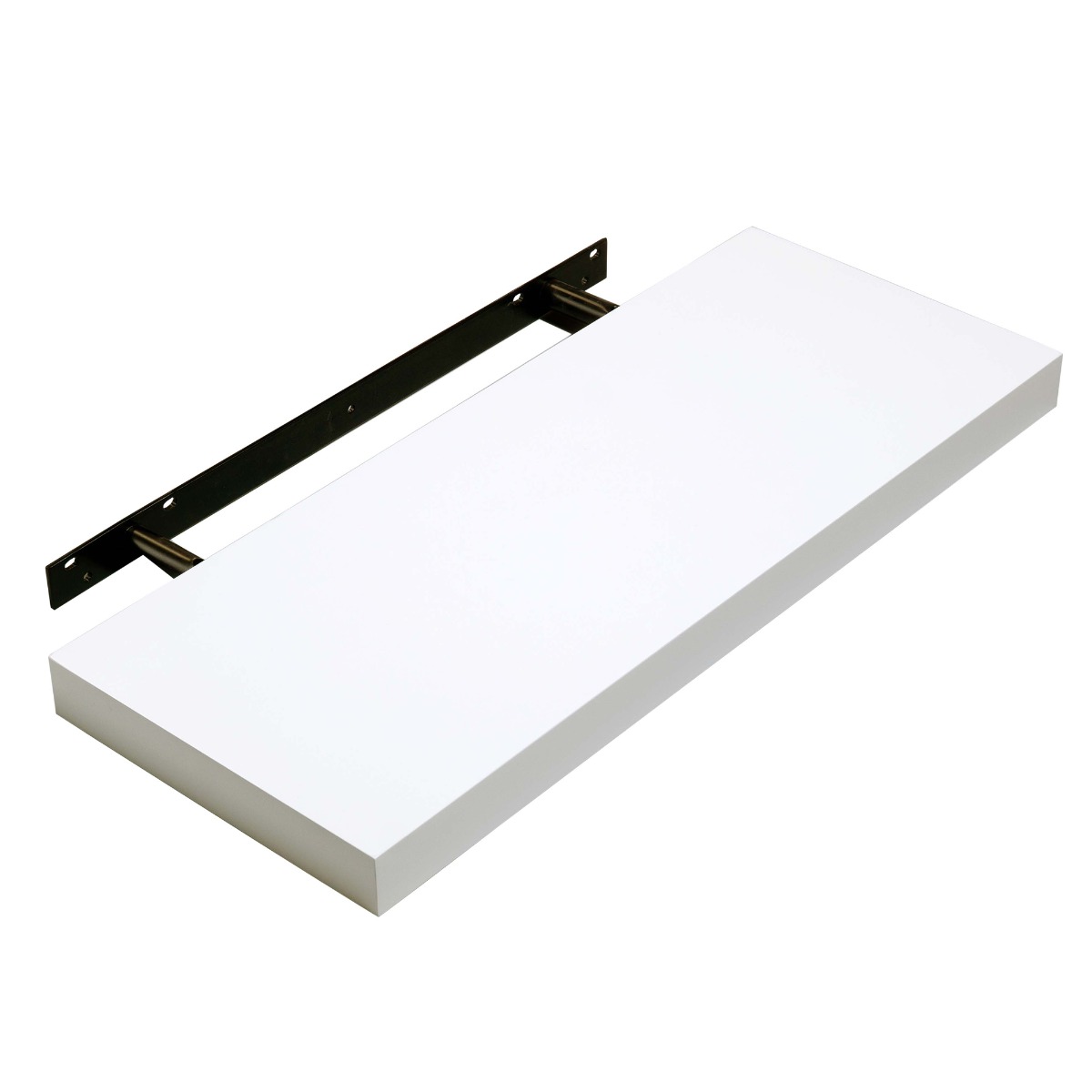 SHEVIX Box Shelf Wood Floating Shelf Display Storage - Gloss White - Colton & Sawyer