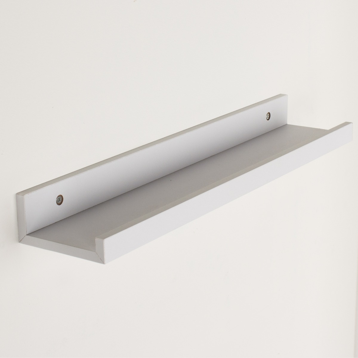 SHEVAR Floating Book Shelf Wood Wall Display Shelf Storage - Matt White - Colton & Sawyer