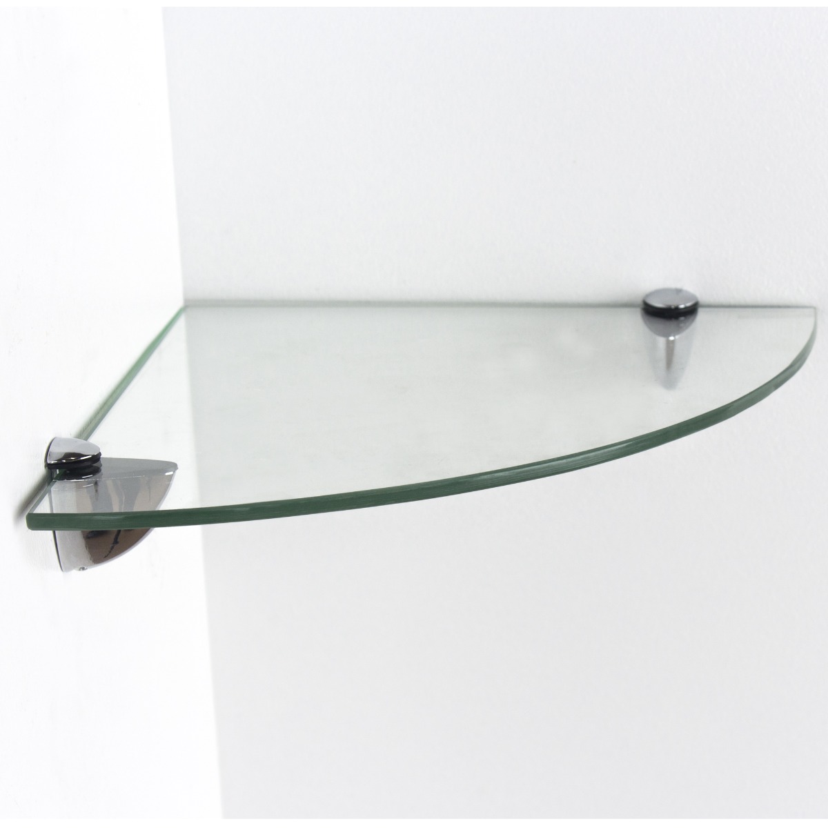 GLARON Corner Shelf Glass Corner Shelf Bathroom Storage - Clear - Colton & Sawyer
