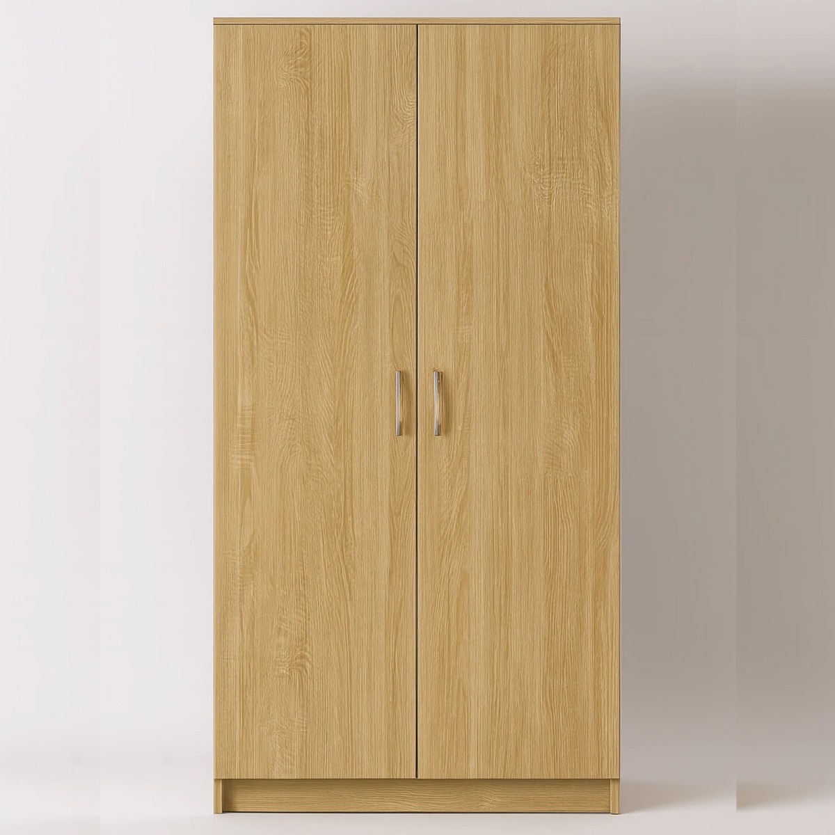 SLEEK 2 Door Wardrobe Oak Finish - 80cm - Wimex Distribution