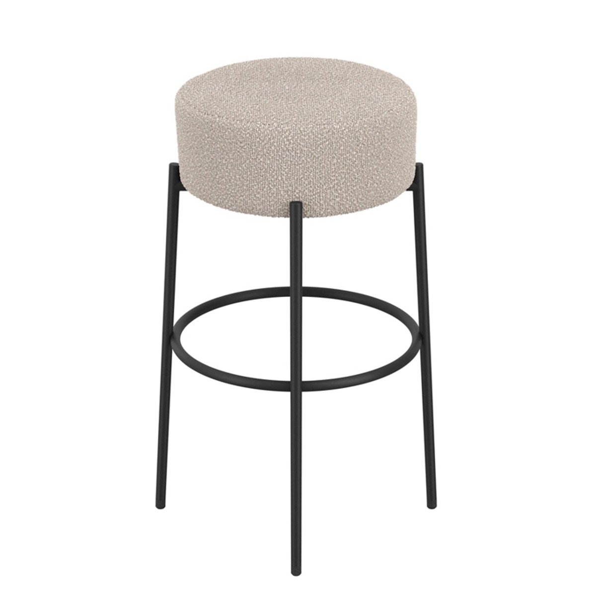 ANVRA Boucle Fabric Bar Stool - Buff - Leeds Plywood
