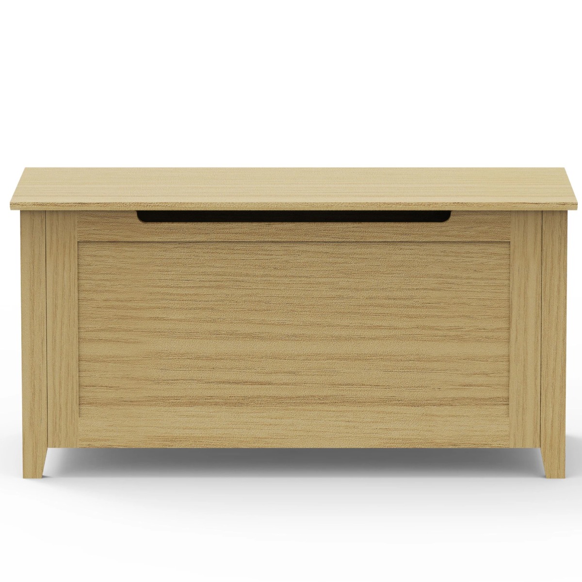 CEDARFIELD Large Wide Wooden Storage Trunk Lift-Up - Oak Effect