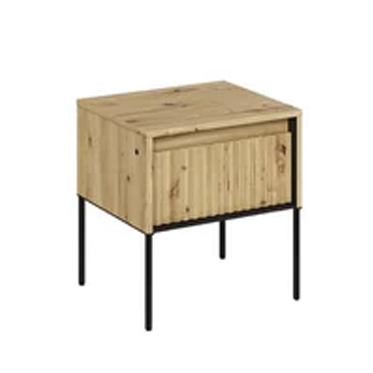 Bedside Table - BURGOS Nightstand Oak Artisan 46cm - Art Nest