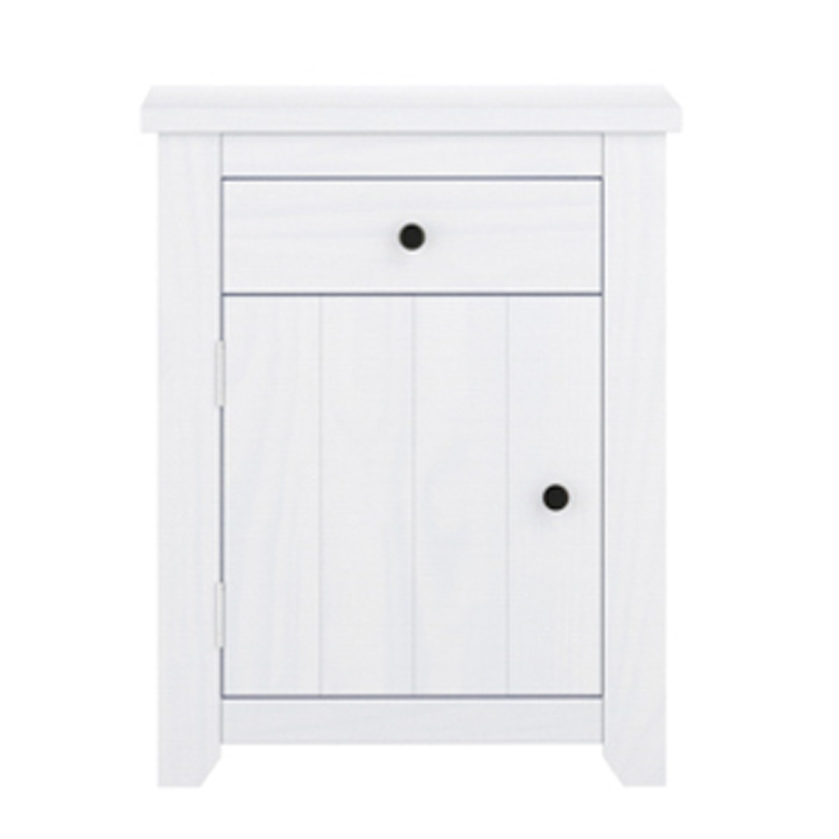 Bedside Table - HARLAN Nightstand White 53cm - Leeds Plywood