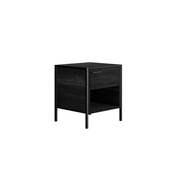Oxford Urban Chic Bedside Cabinet - Black - Leeds Plywood
