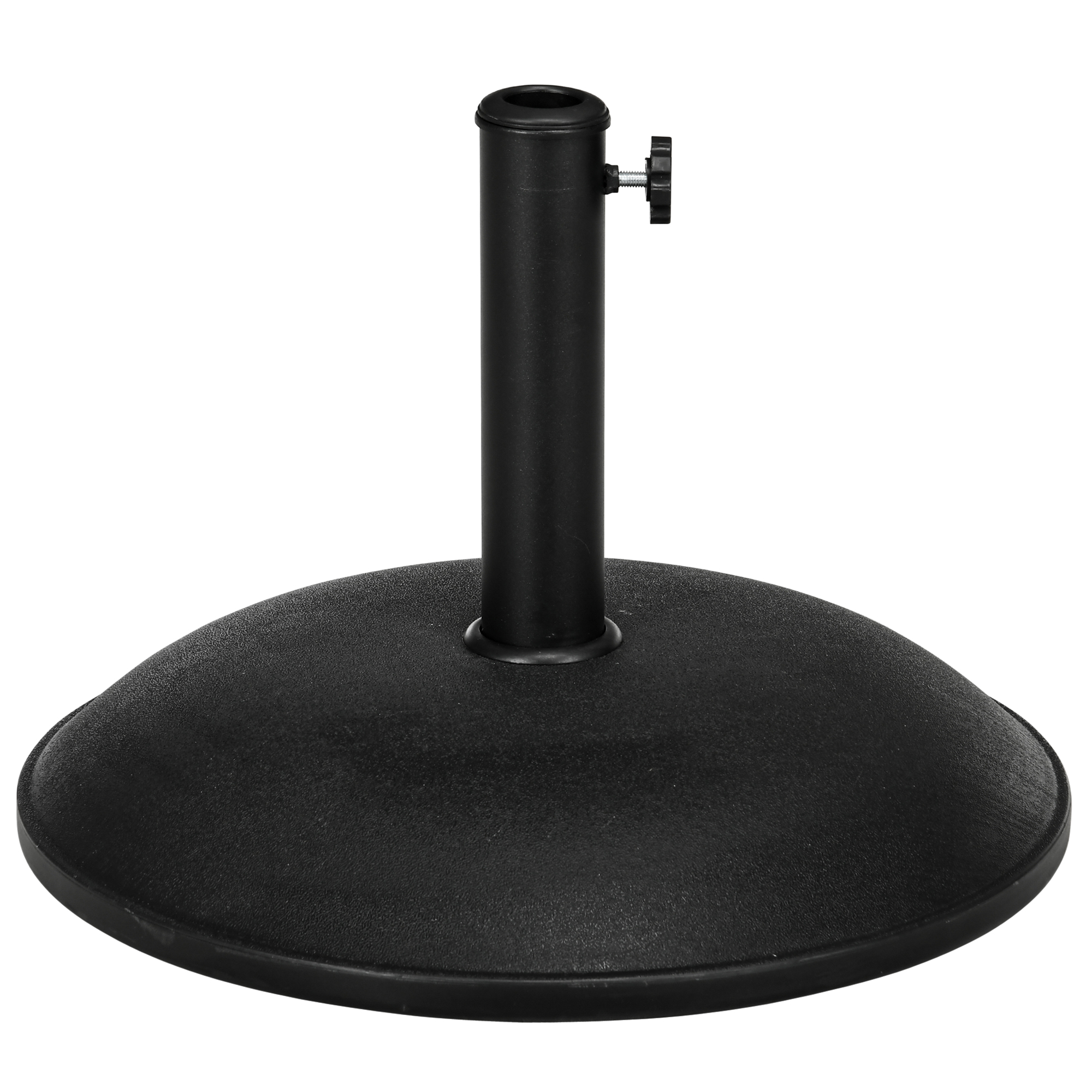 20kg Parasol Base Heavy Duty Cement Umbrella Base Round-Grey/Black - Life Essentials