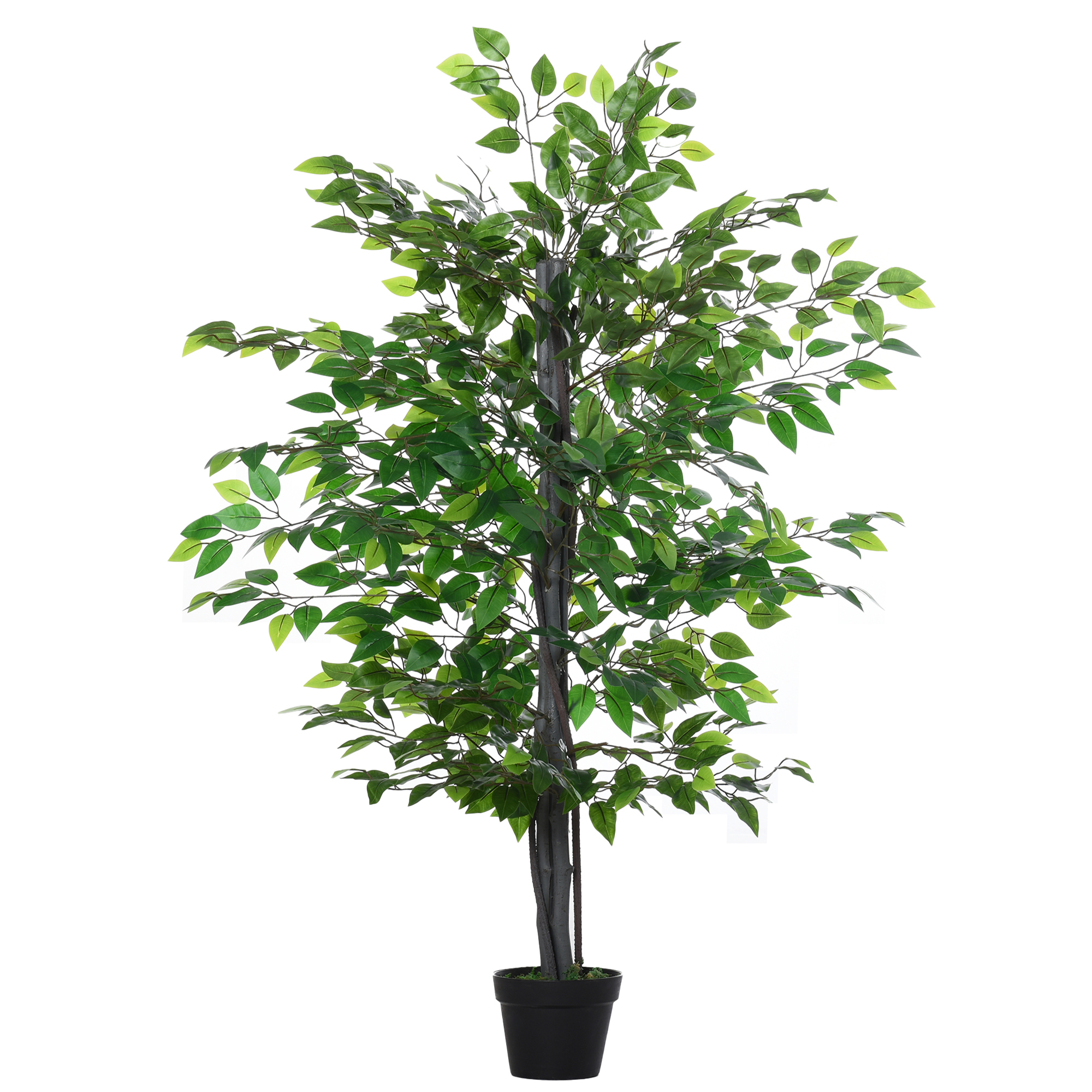 145cm Artificial Banyan Plant Faux Decorative Tree w/ Cement Pot Vibrant Greenery Shrubbery Indoor Outdoor Accessory - Life Essentials