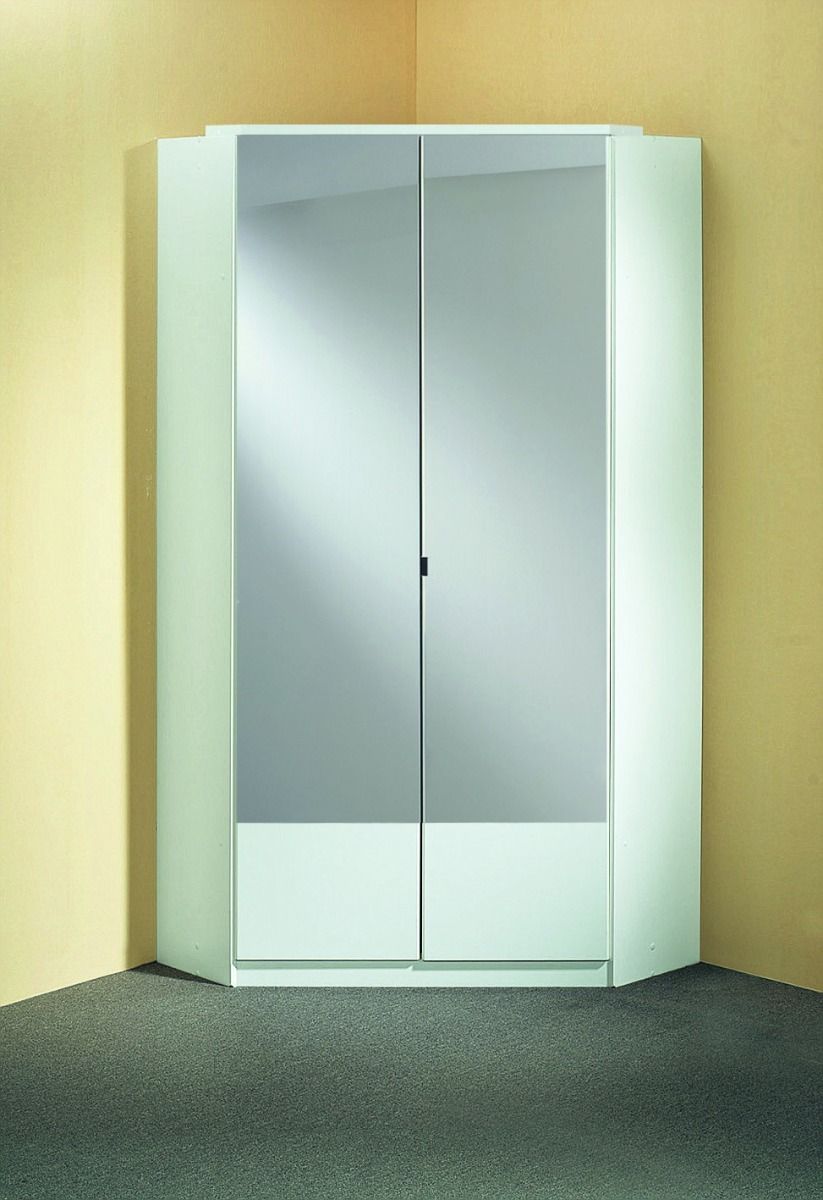 Corner Wardrobe - INAGU 2 Door Wardrobe White 95cm - Wimex Distribution