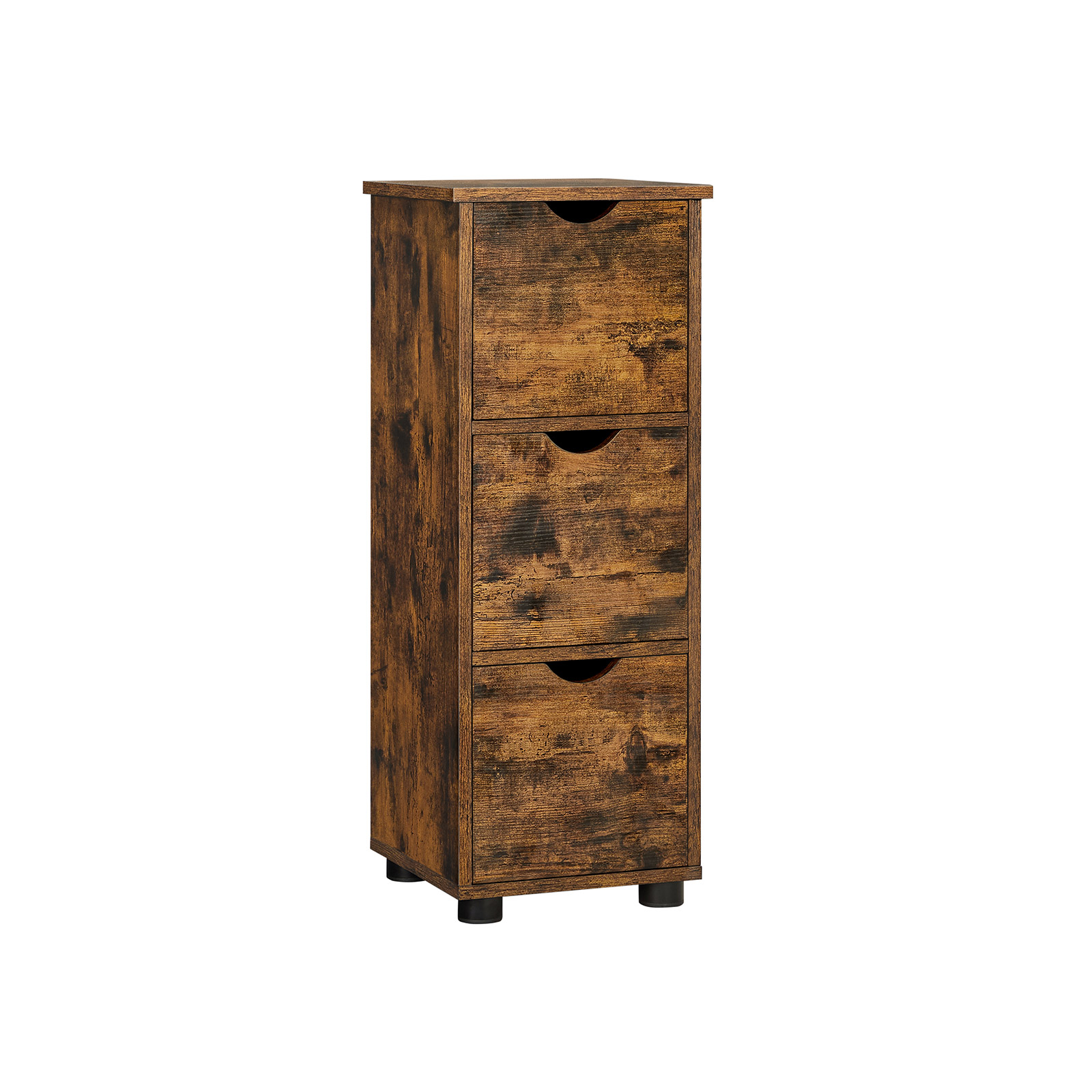 Rustic Brown Storage Unit with 3 Drawers - Indigo Home