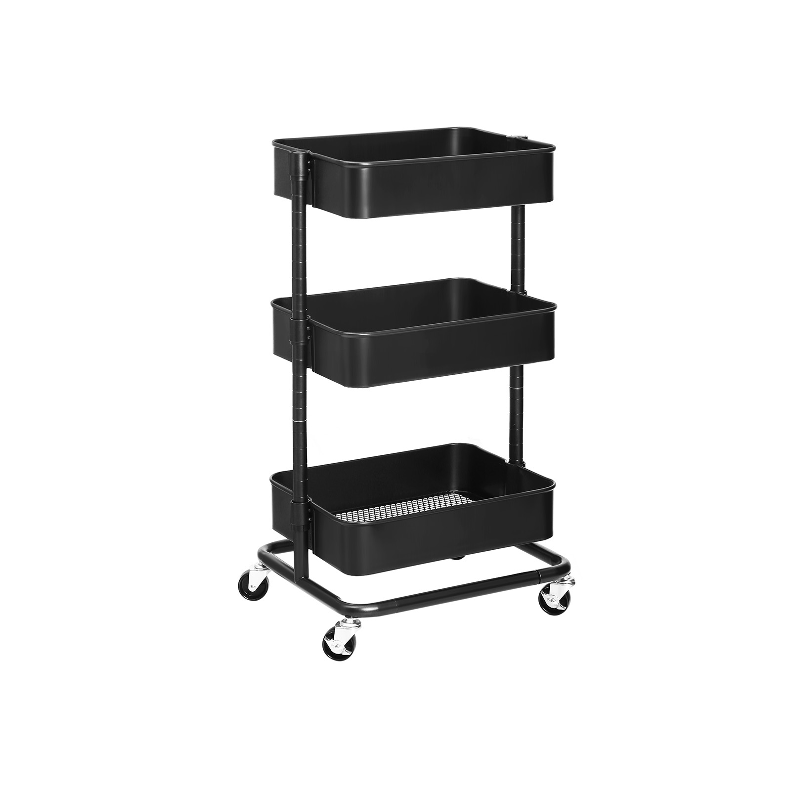 3-Tier Metal Rolling Cart - Indigo Home