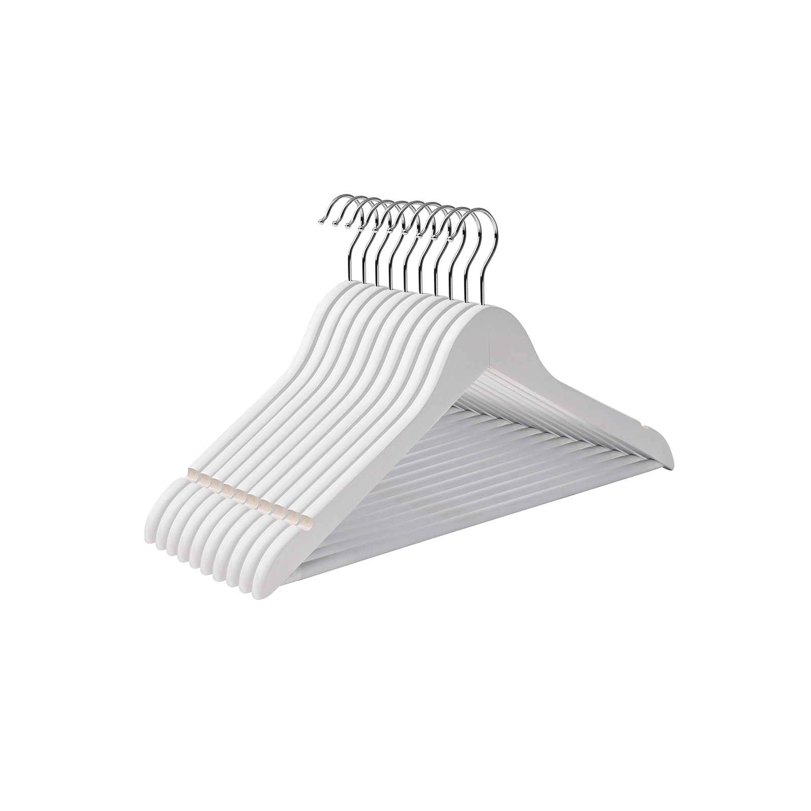10 Wood Clothes Hangers - Indigo Home