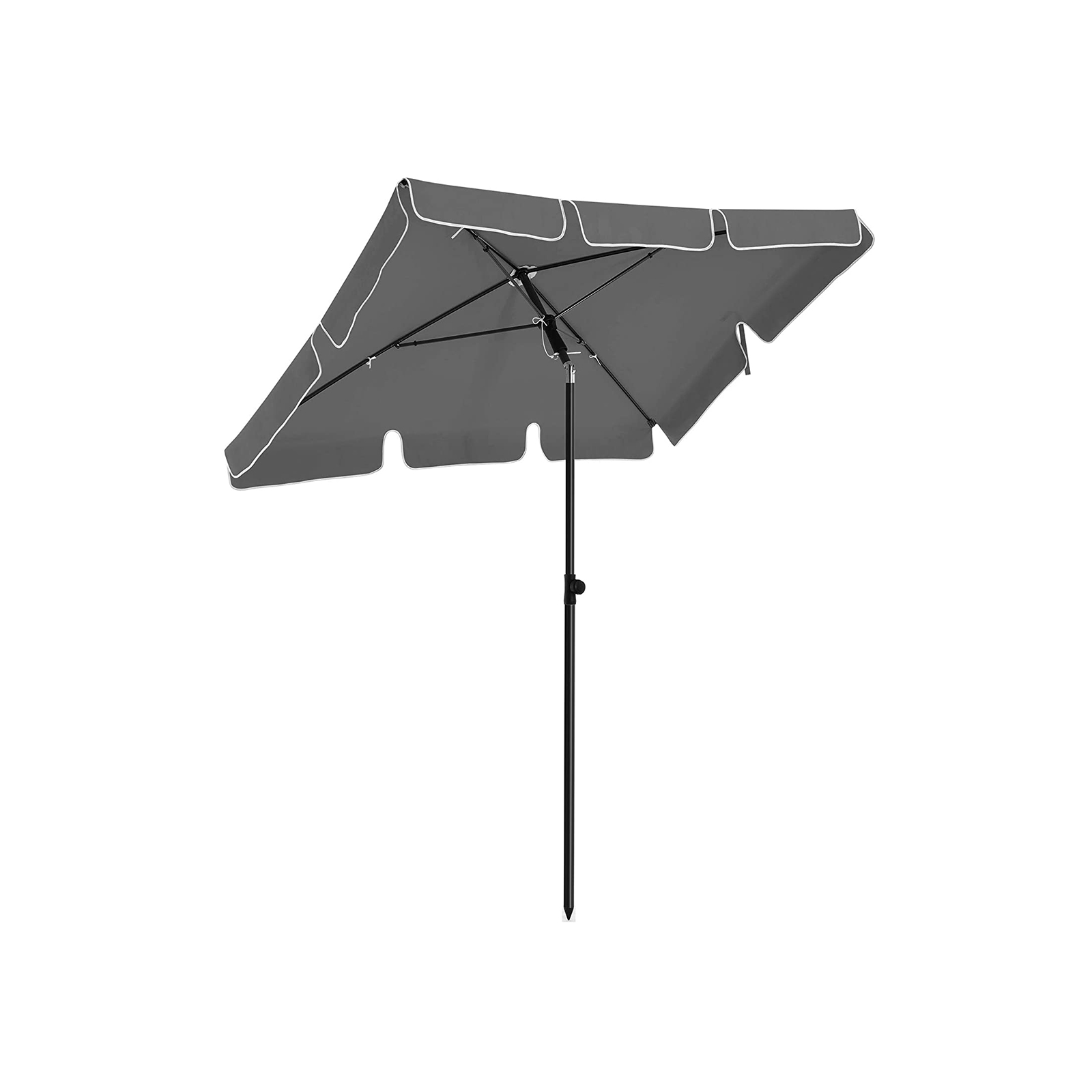 Grey Rectangular Balcony Parasol for Patio - Indigo Home