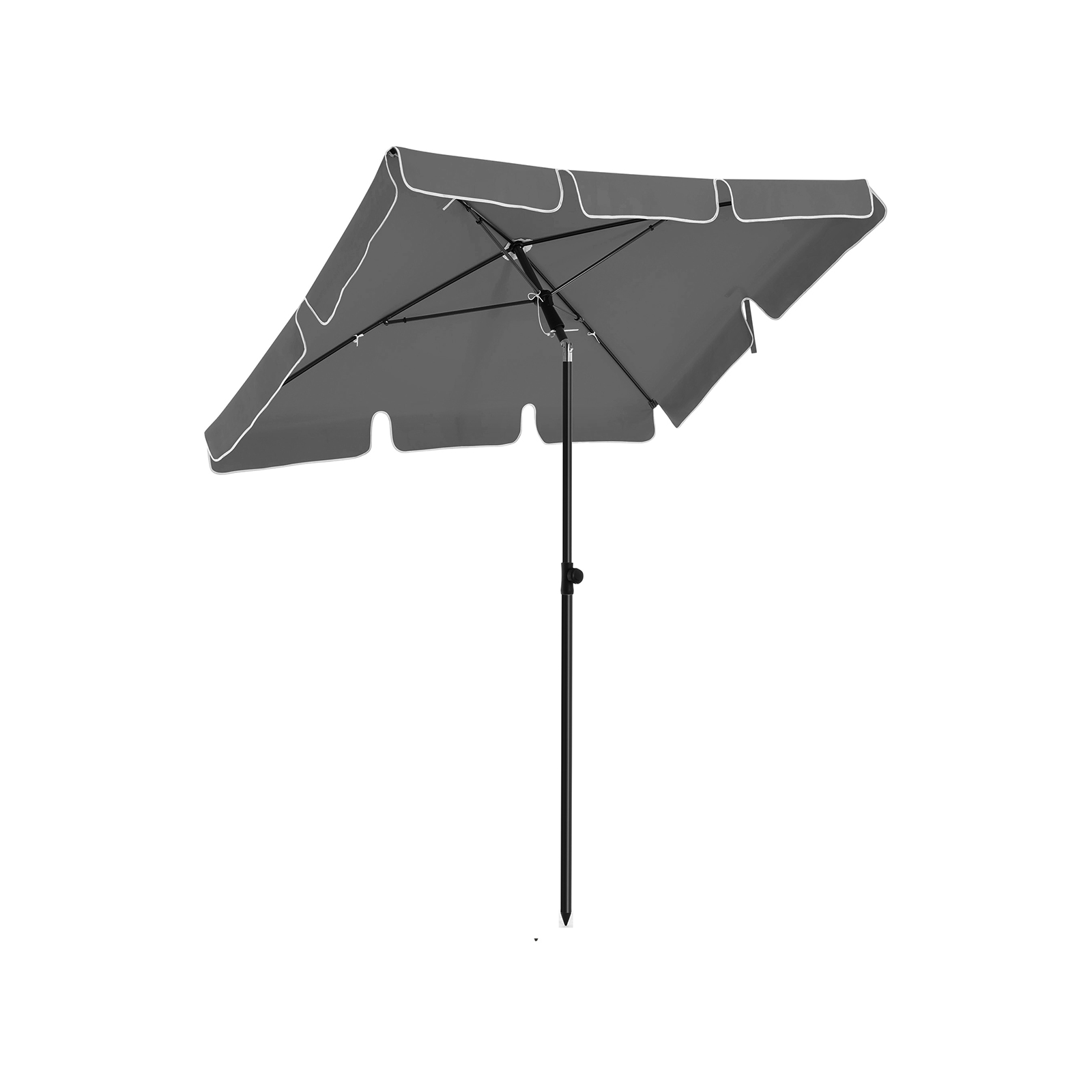 Grey Adjustable Rectangular Parasol Umbrella - Indigo Home