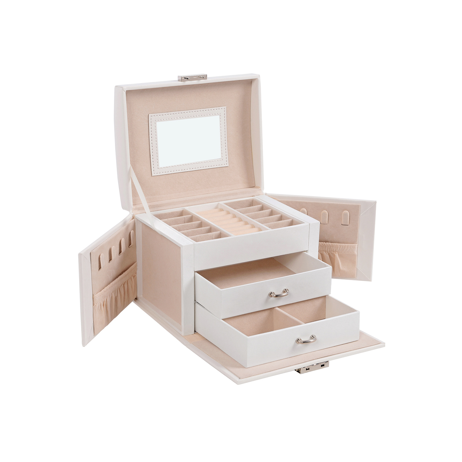 White Jewelry Storage Box for Women - Indigo Home