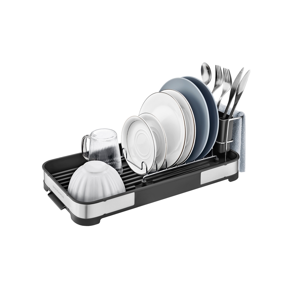 FENWELL Dish Drying Kitchen Utensil Racks - Silver and Black - Indigo Home