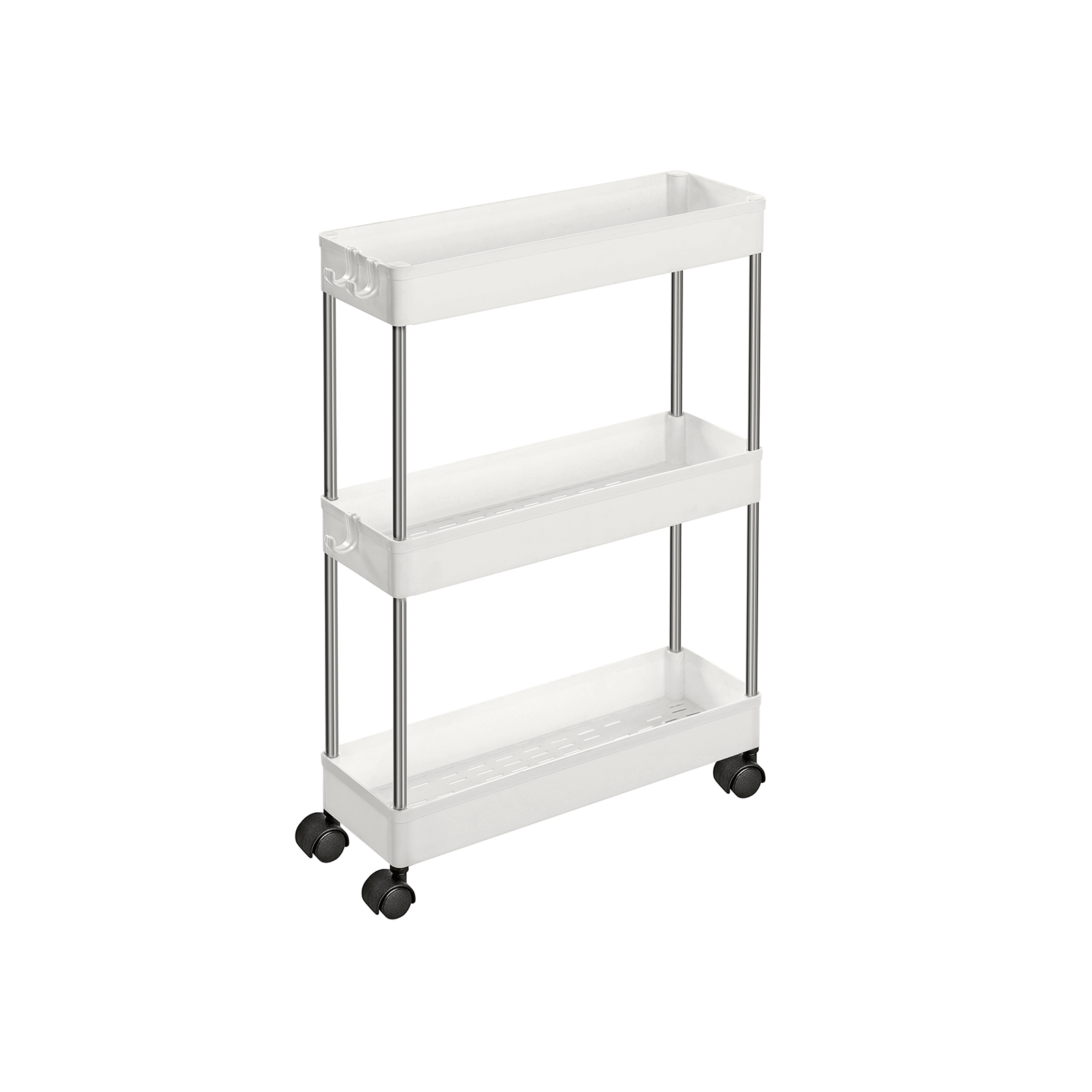 3-Tier Storage Trolley White - Indigo Home