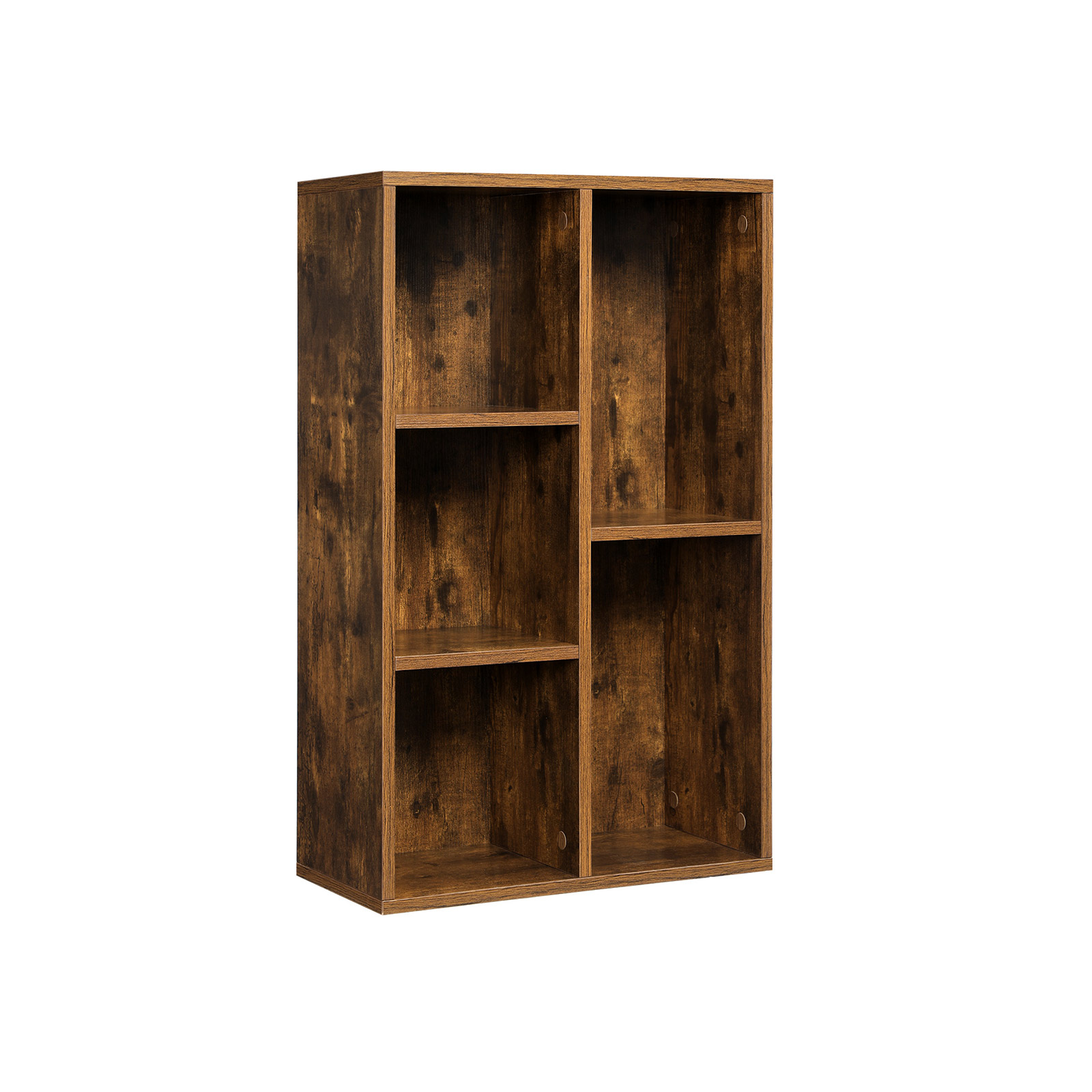 5-Slot Wooden Bookcase - Indigo Home