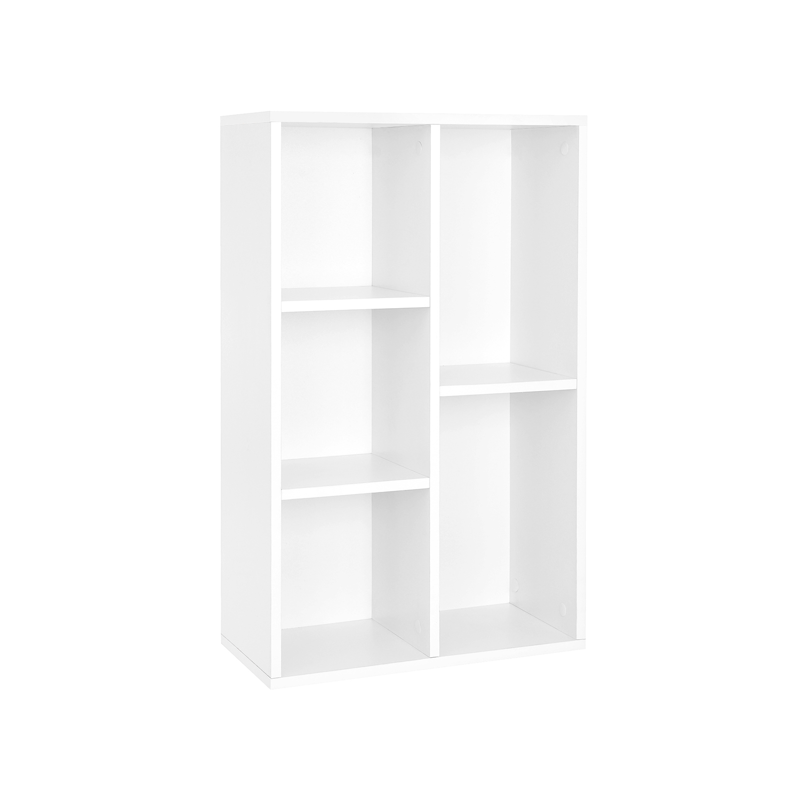White 5-Grid Bookcase - Indigo Home