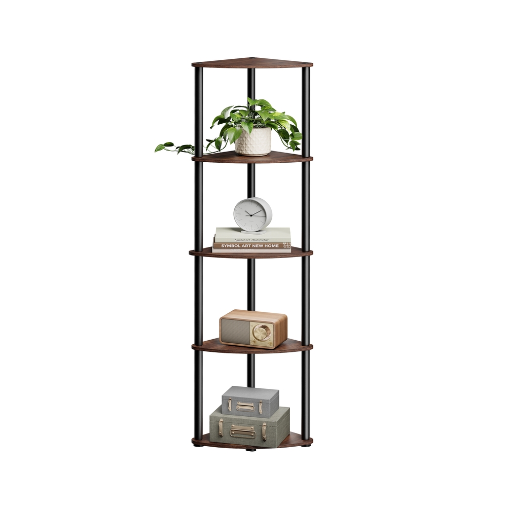 MOORVALE Bookcase - Brown and Black - Indigo Home
