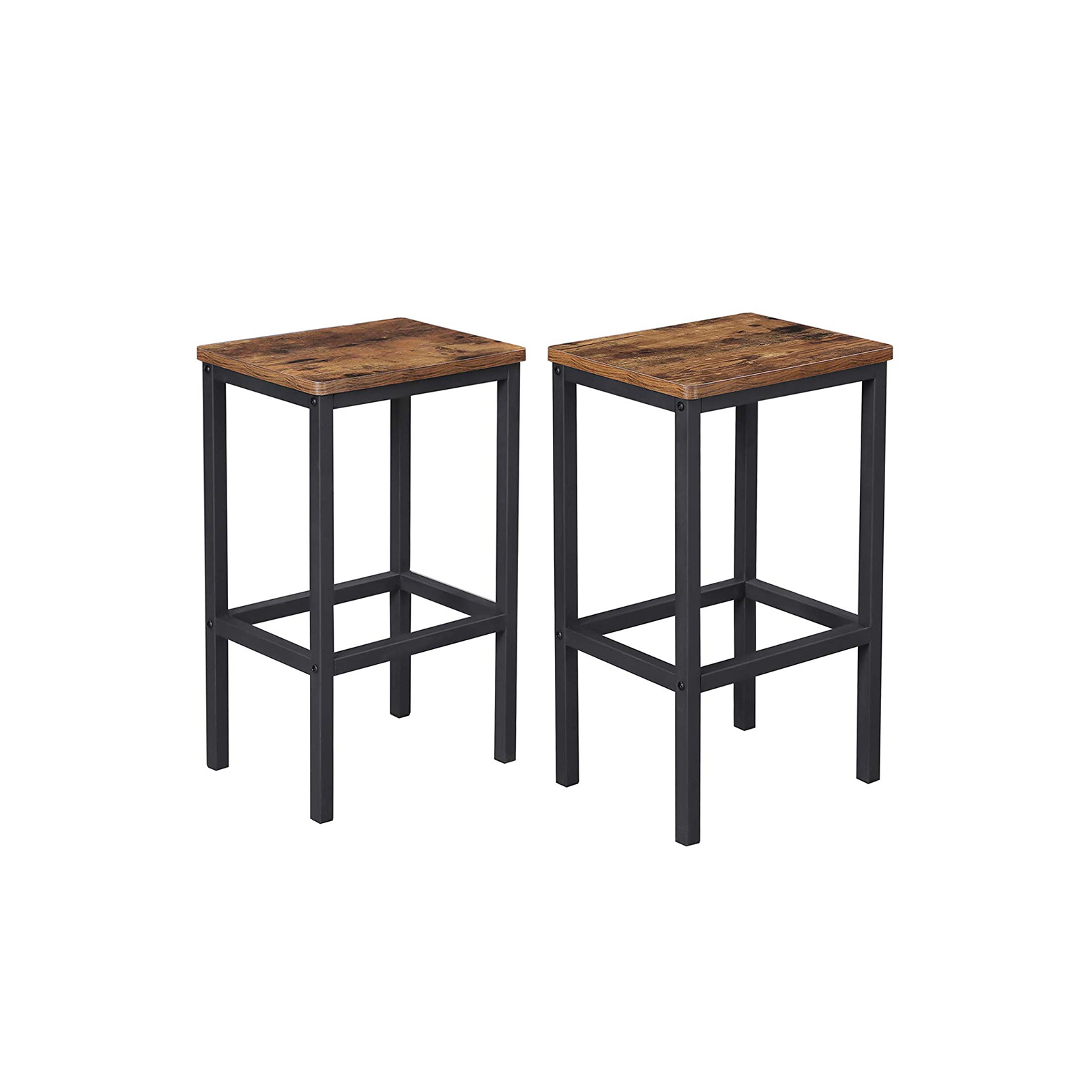 Set of 2 Industrial Bar Stools - Indigo Home