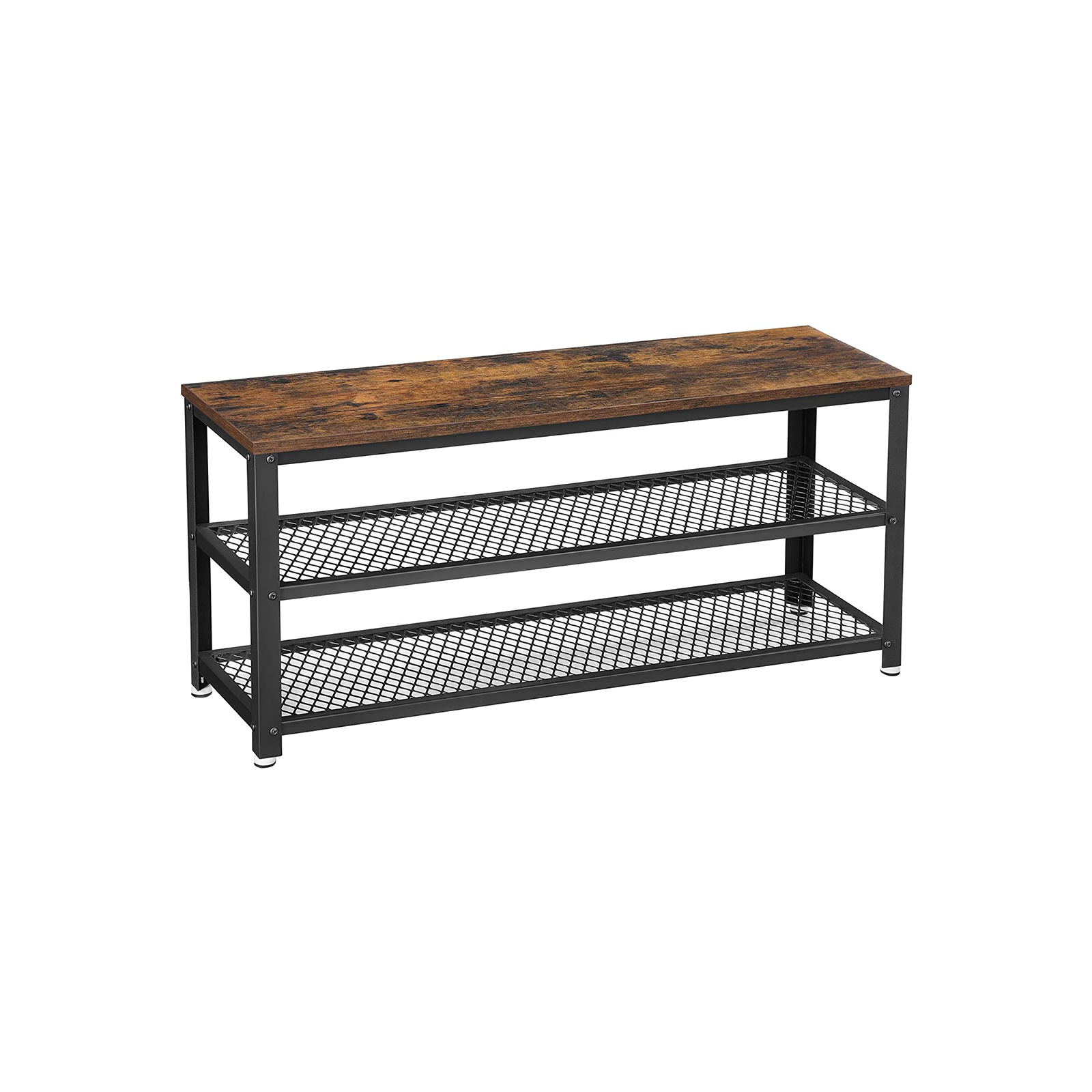 Shoe Bench Shoe Rack with 2 Shelves - Indigo Home