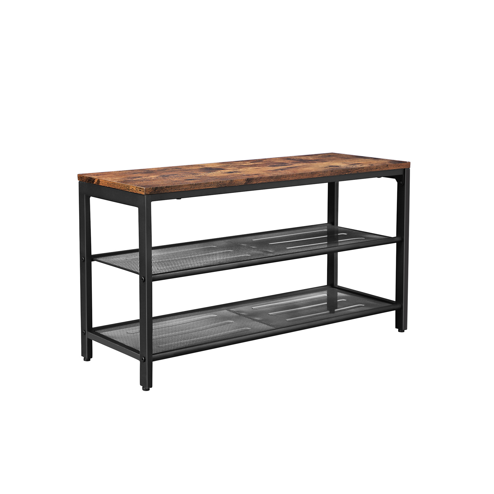 Mesh Shelves Shoe Bench - Indigo Home