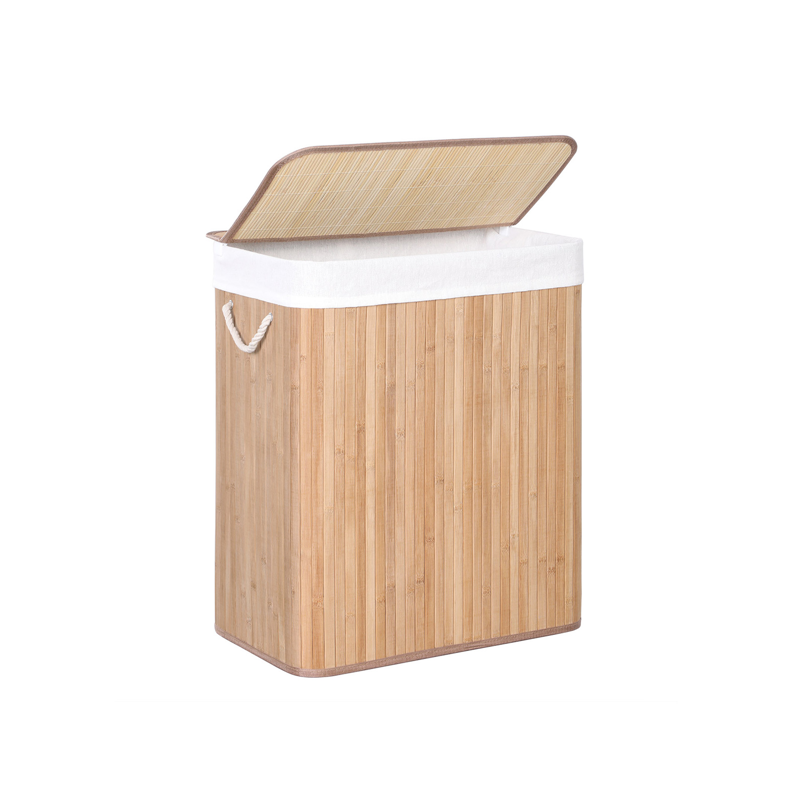 Bamboo Laundry Hamper with Removable Lid - Indigo Home