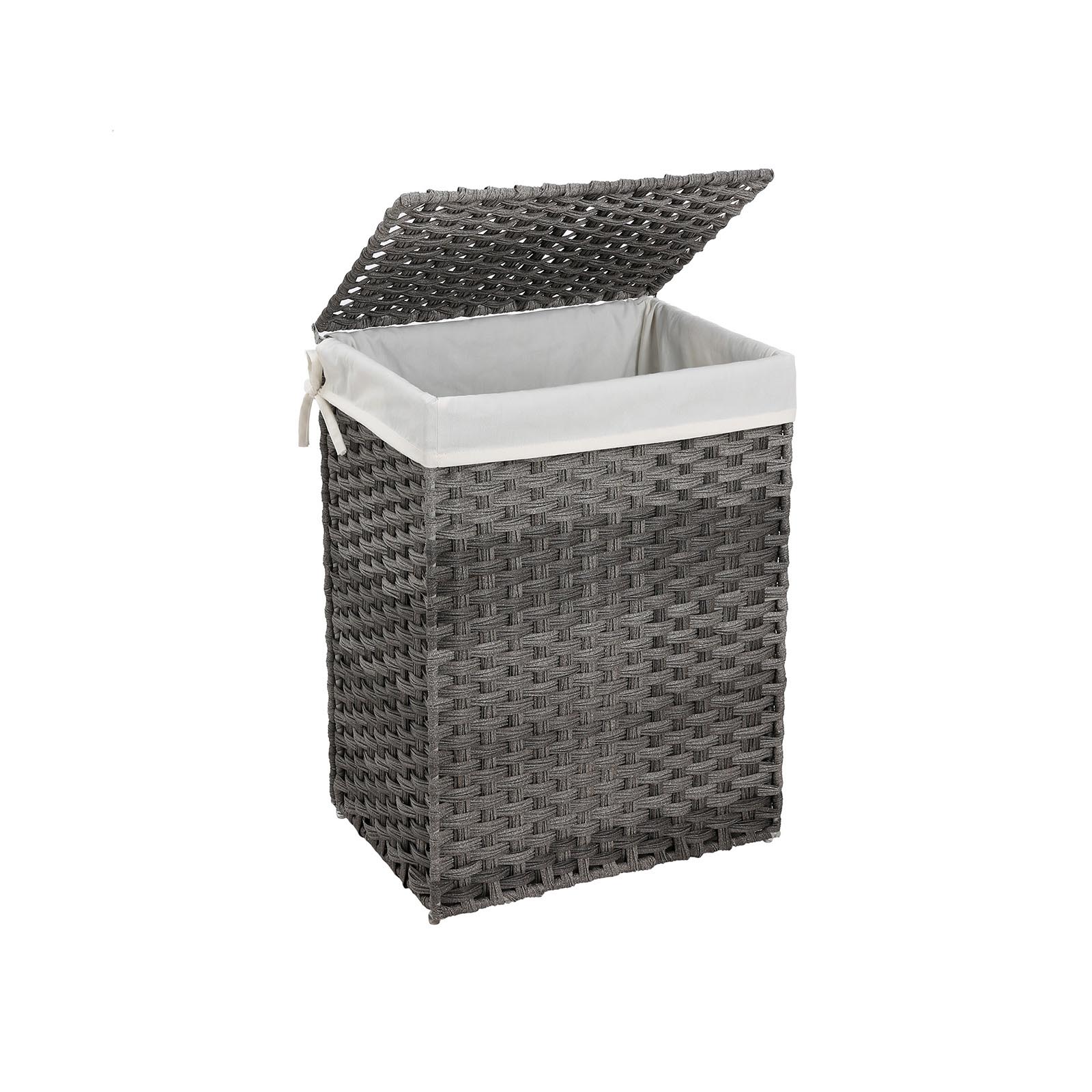 Gray Handwoven Laundry Basket - Indigo Home
