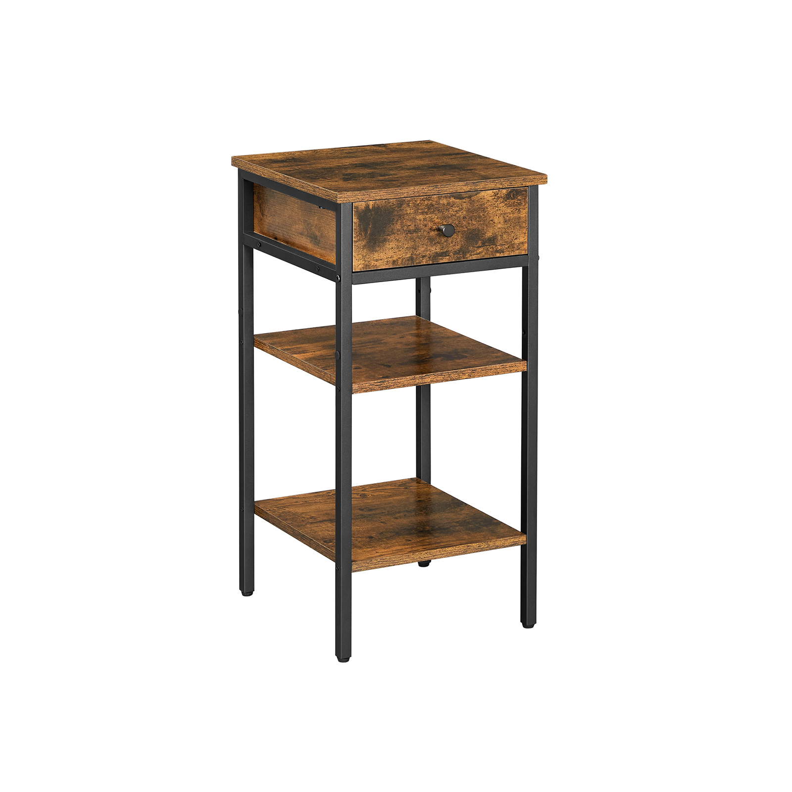 Nightstand End Table Industrial Accent Table - Indigo Home