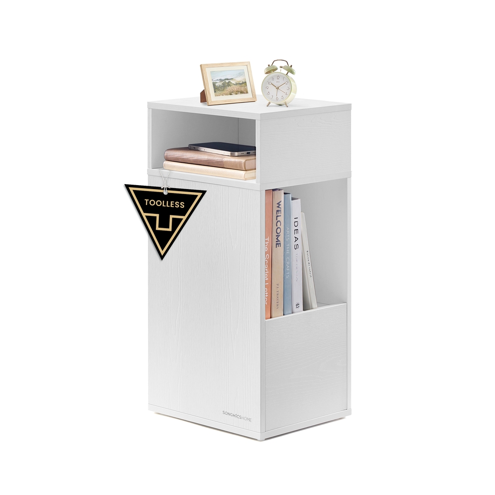 RAVENSFORD Slim Bedside Table - White - Indigo Home