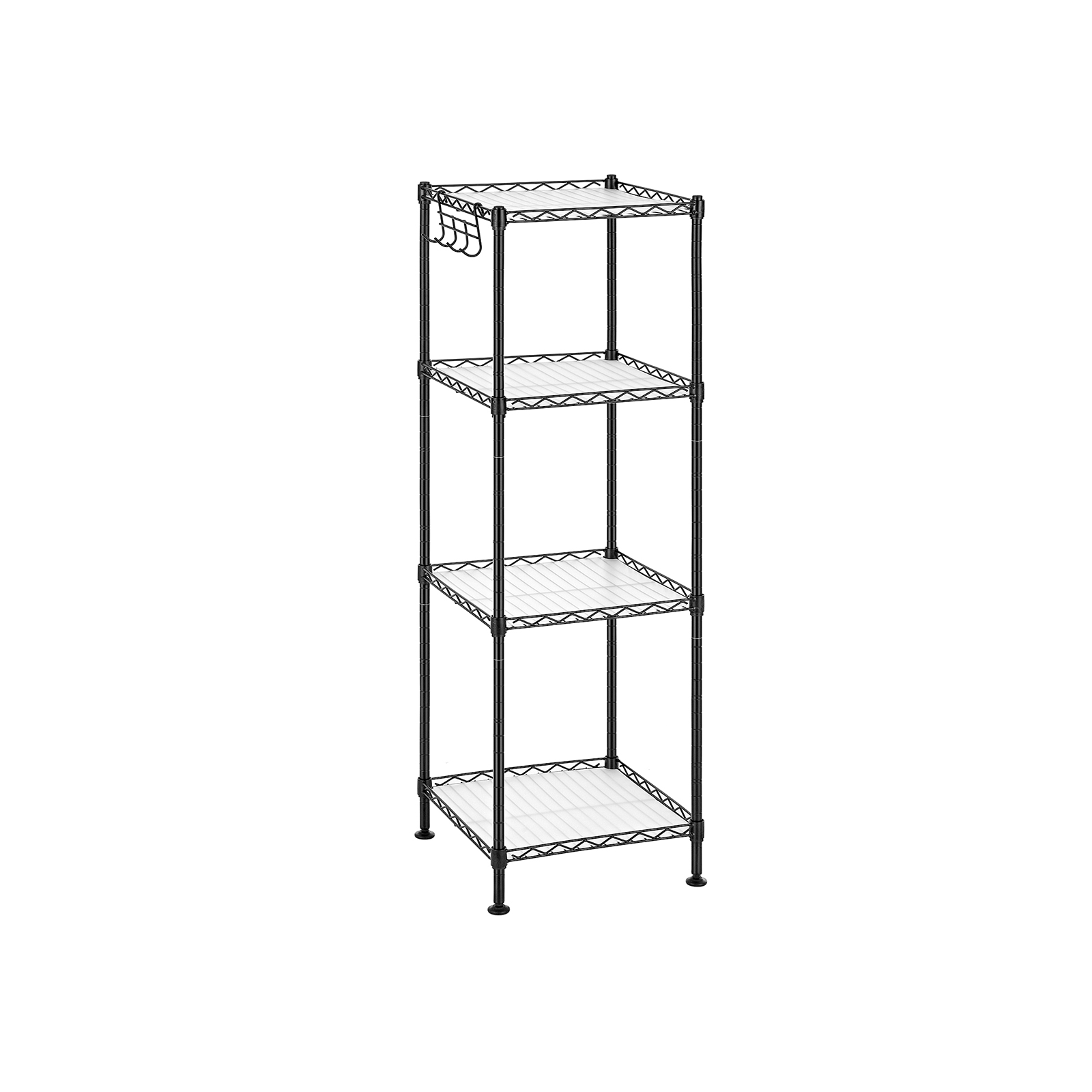 4-Tier Bathroom Shelf Black - Indigo Home