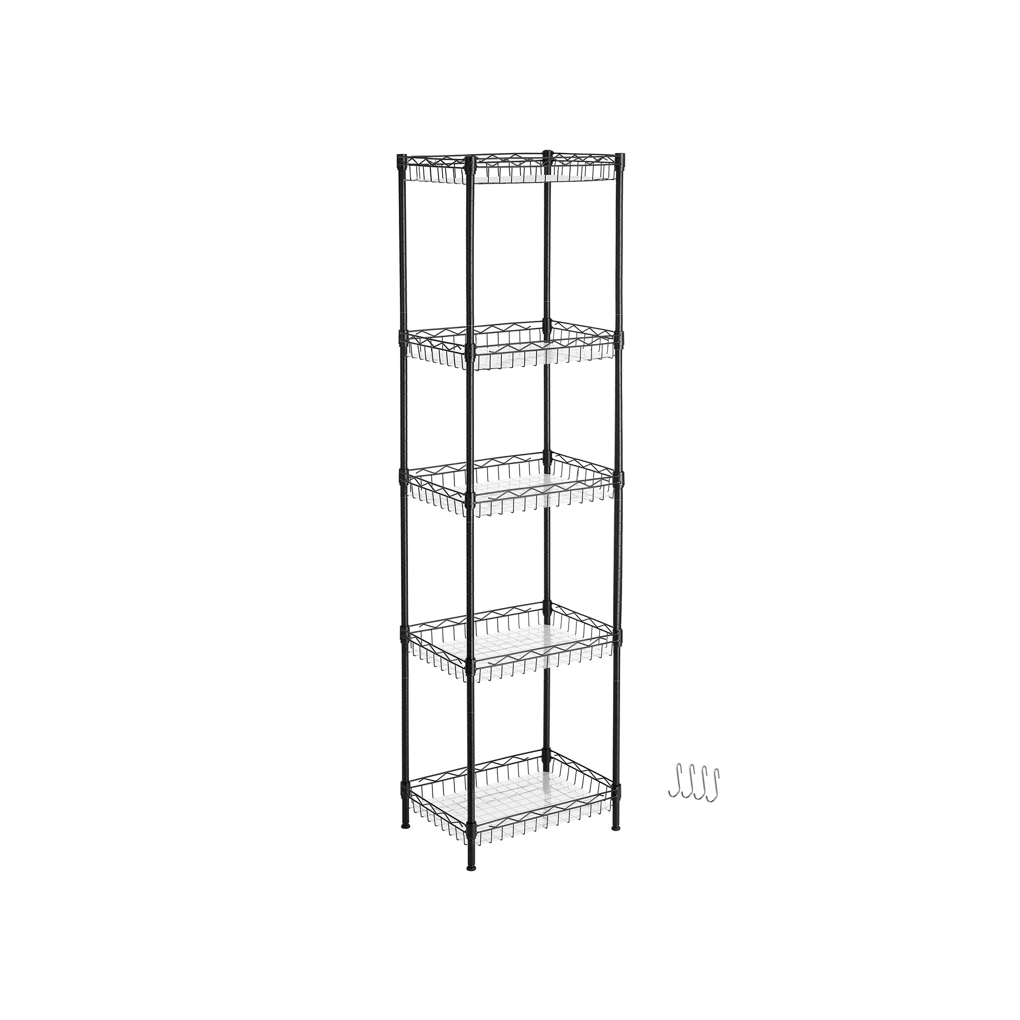 5-Tier Adjustable Metal Shelving Unit - Indigo Home