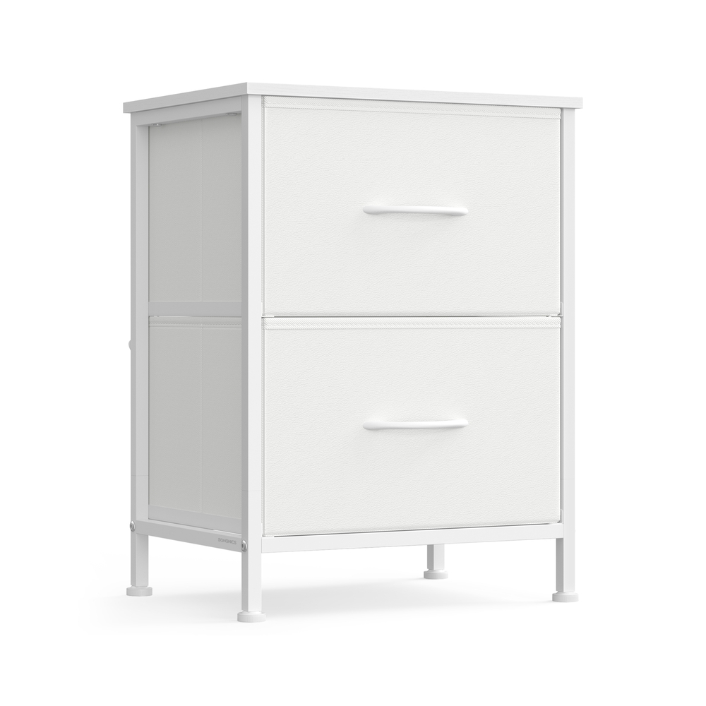 SILVERDEN Bedside Table with 2 Non-Woven Fabric Drawers - White - Indigo Home