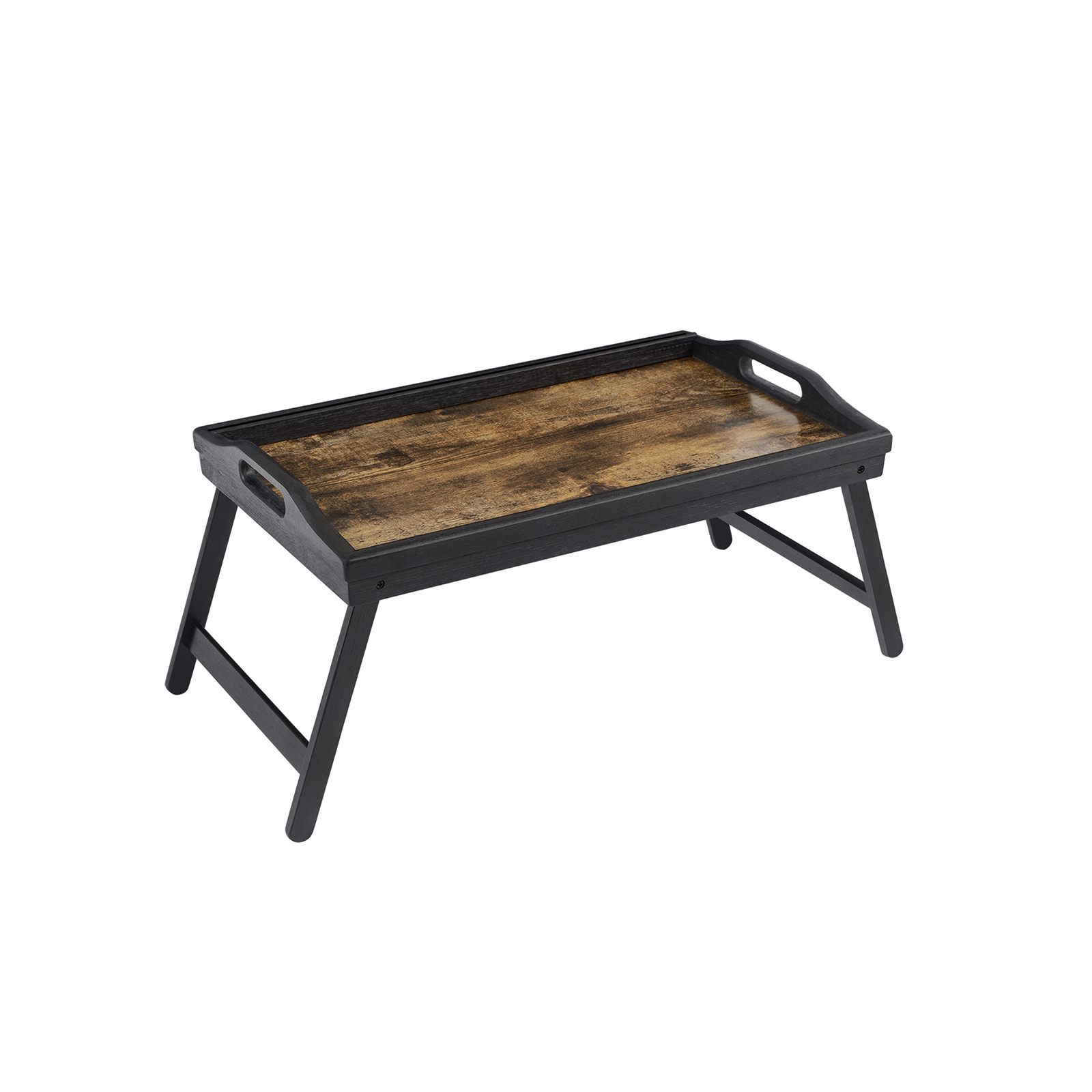 Black Breakfast Tray with Folding Legs for Bed - Indigo Home