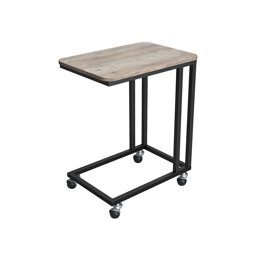 End Table Light Ivory and Black - Indigo Home