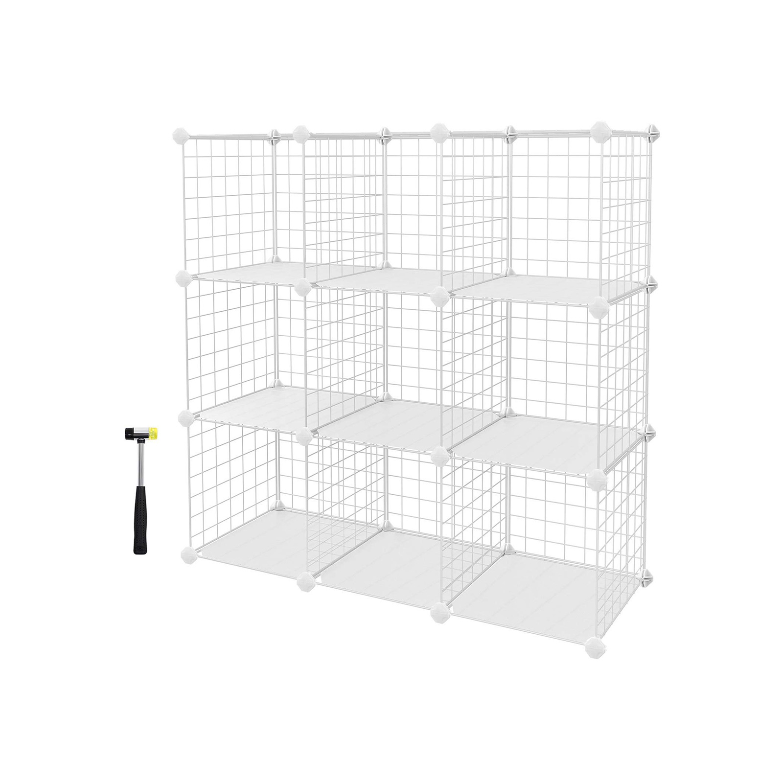 White Metal Storage Cubes - Indigo Home