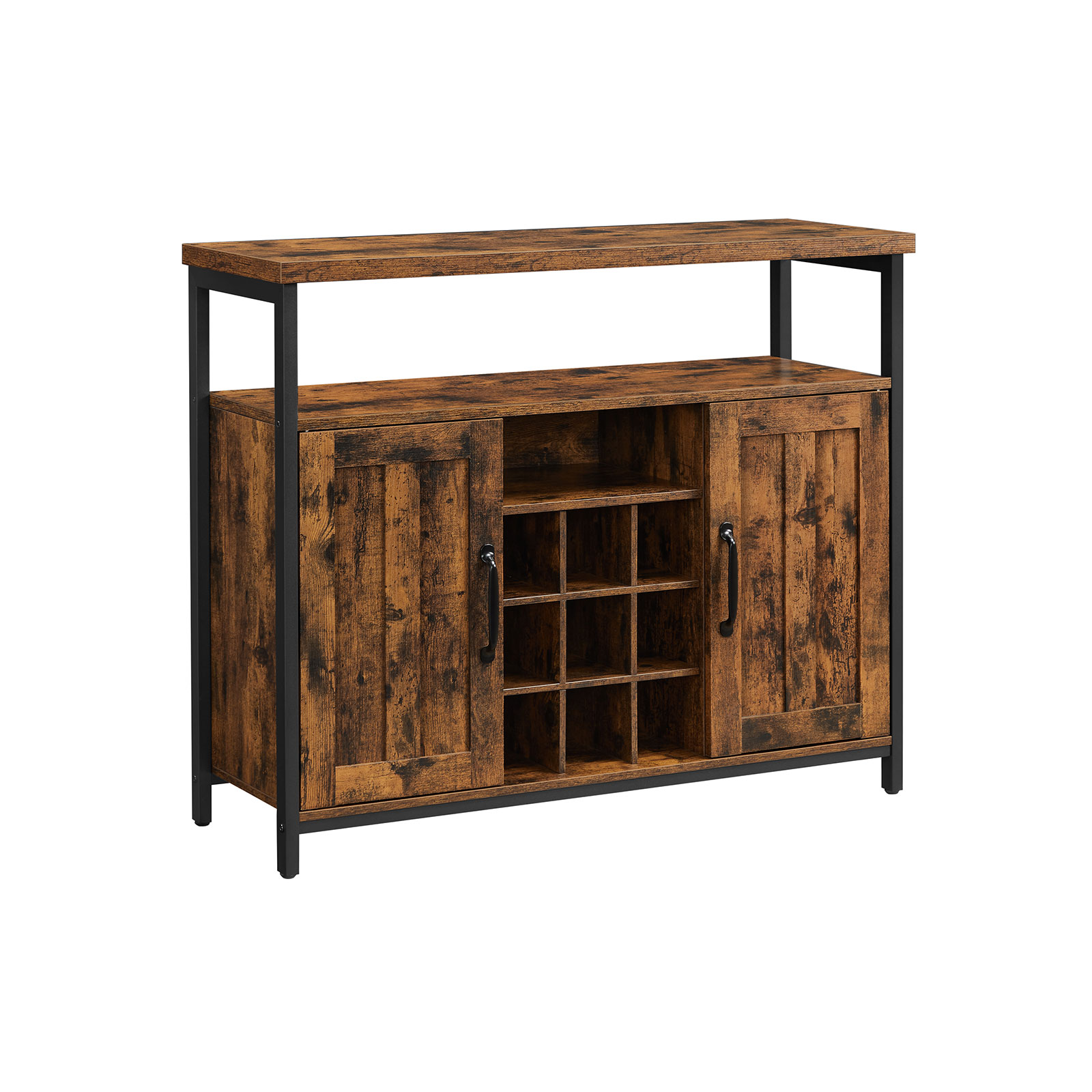 Storage Cabinet Rustic Brown and Black - Indigo Home