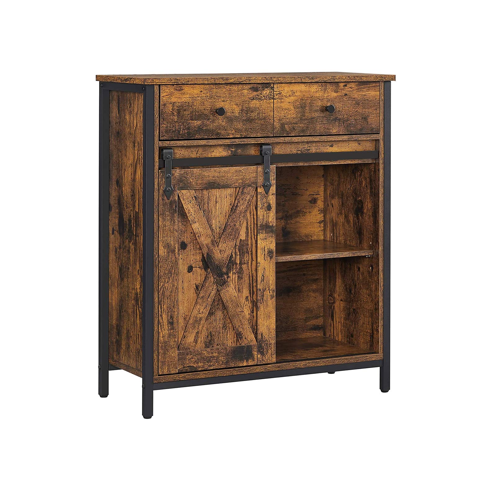 Industrial Storage Sideboard with Sliding Barn Door - Indigo Home