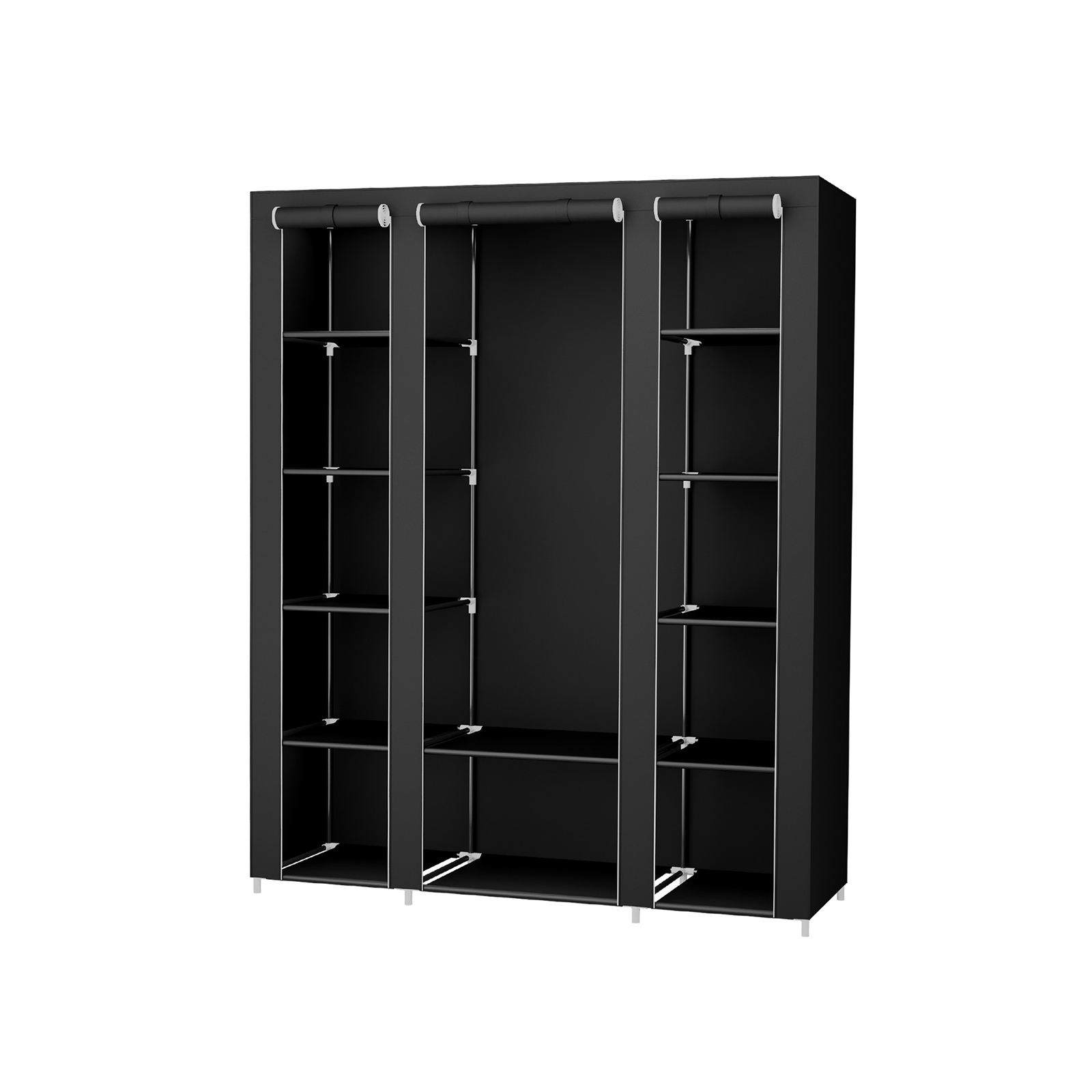 12 Shelves Canvas Wardrobe - Indigo Home