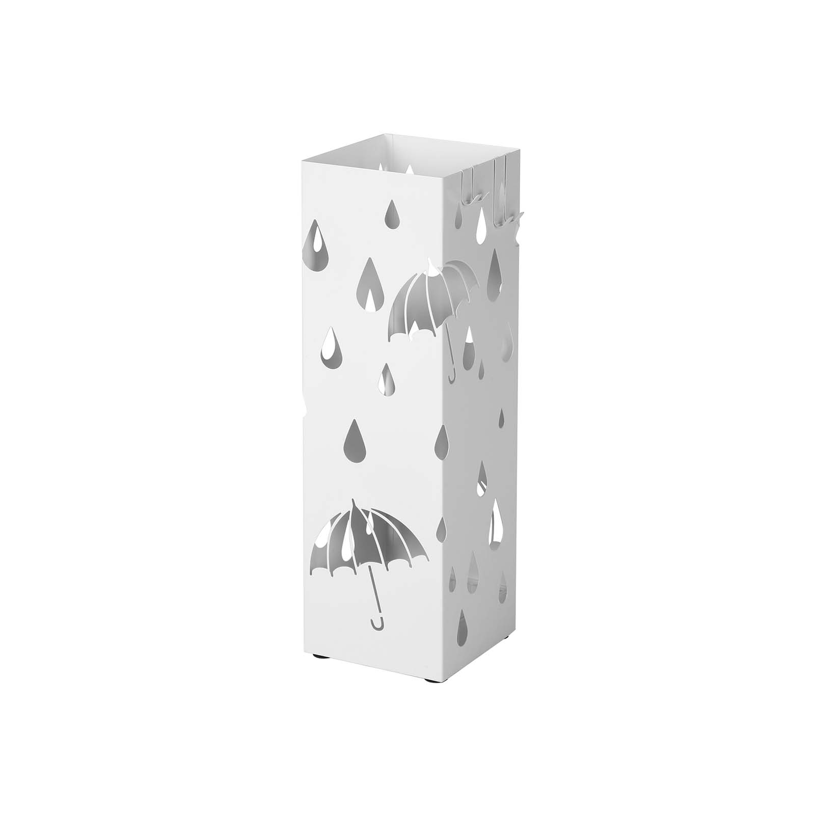 White Metal Umbrella Stand - Indigo Home