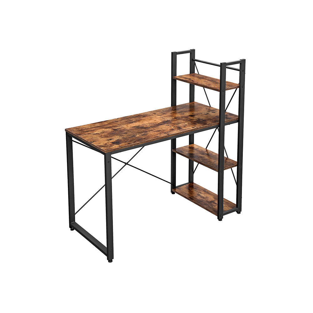 Storage Shelves Computer Desk - Indigo Home