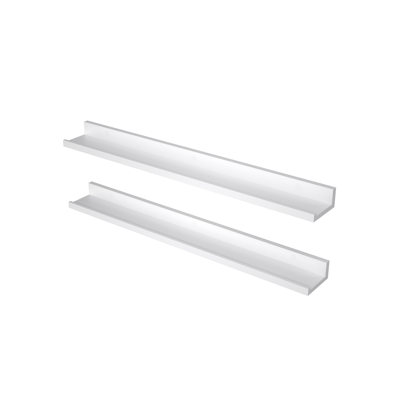 Set of 2 Wall Mounted Picture Ledges - White - Indigo Home