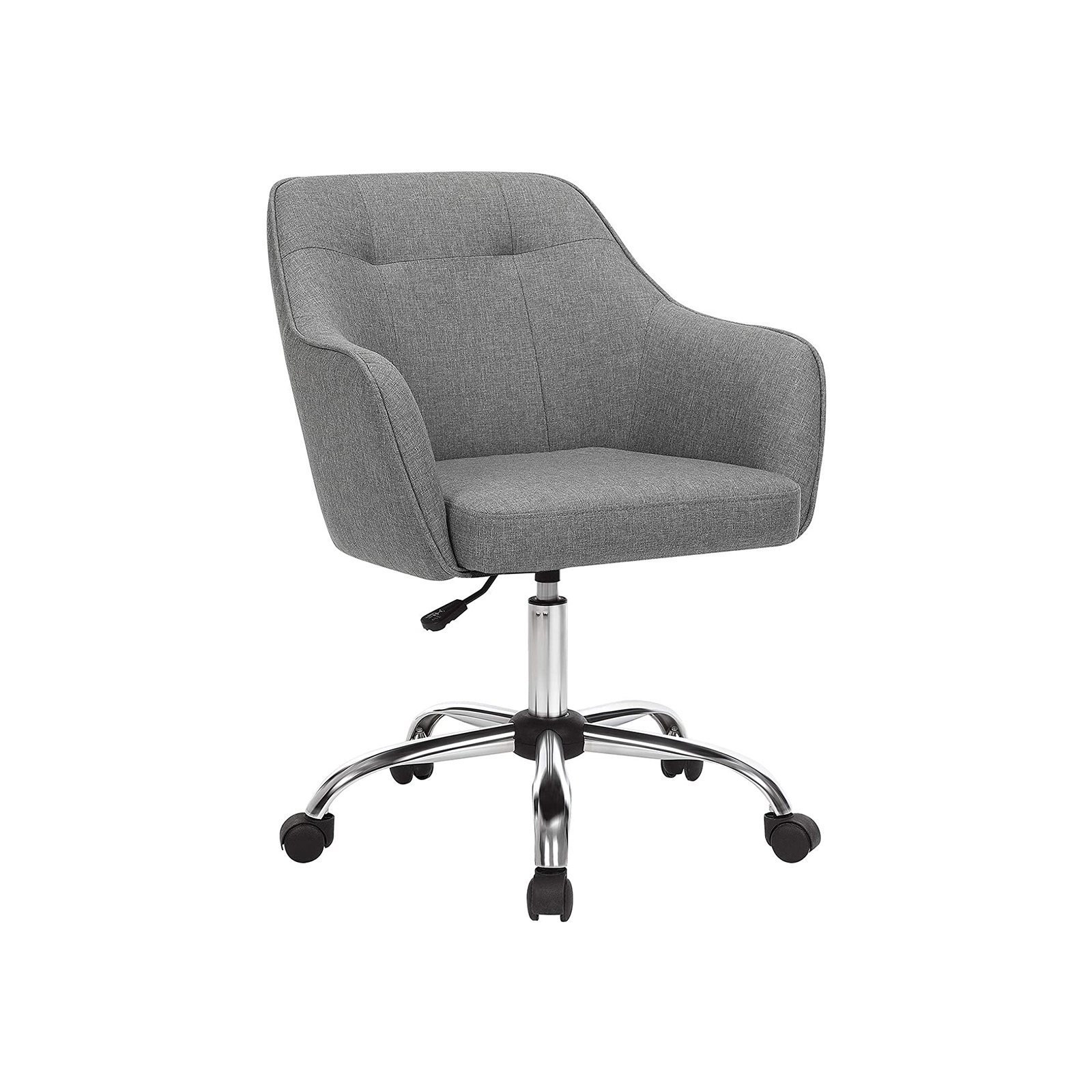 Modern Grey Adjustable Office Chair with Armrest - Indigo Home