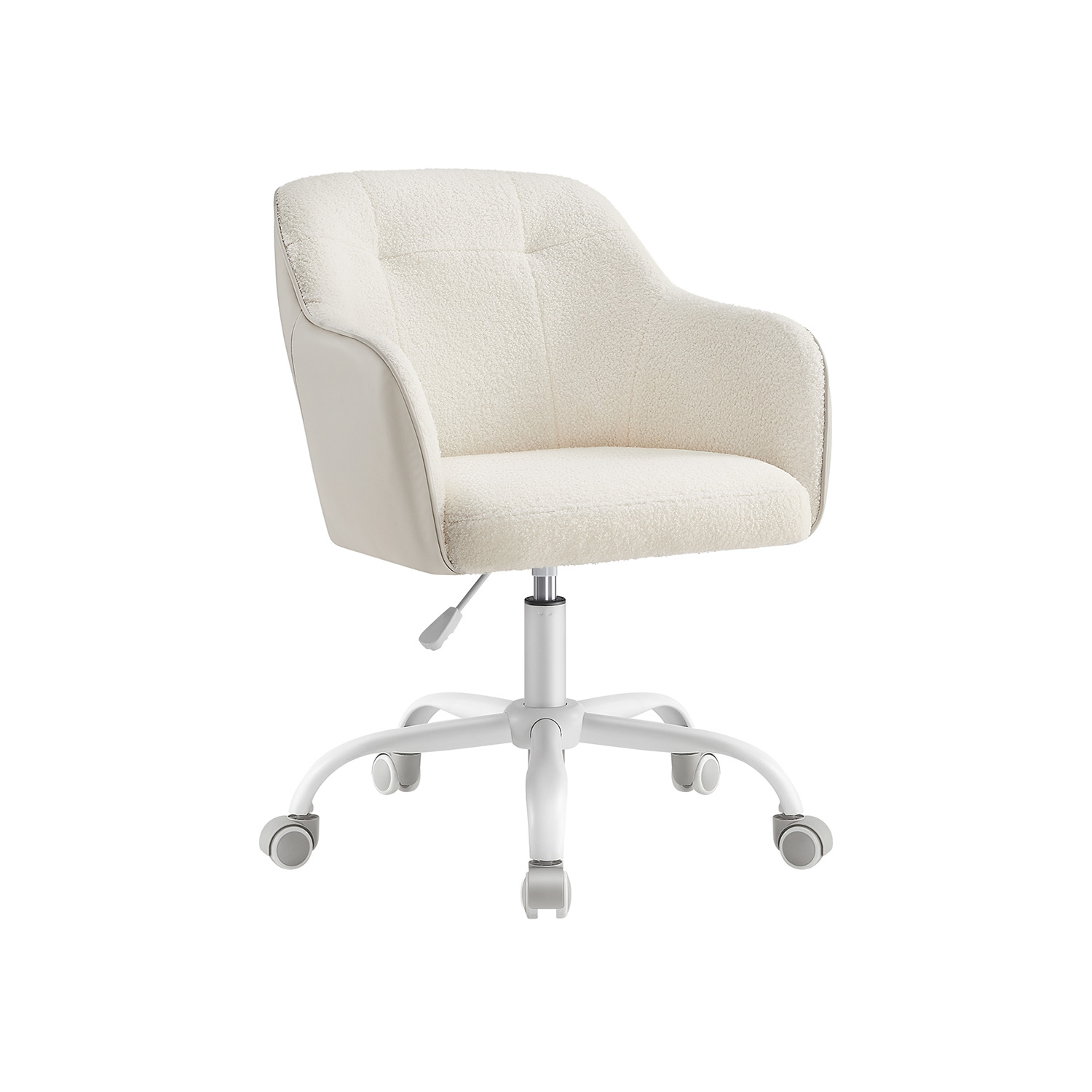 Desk Chair - ORASO Swivel Adjustable Height Cappuccino Beige - Indigo Home