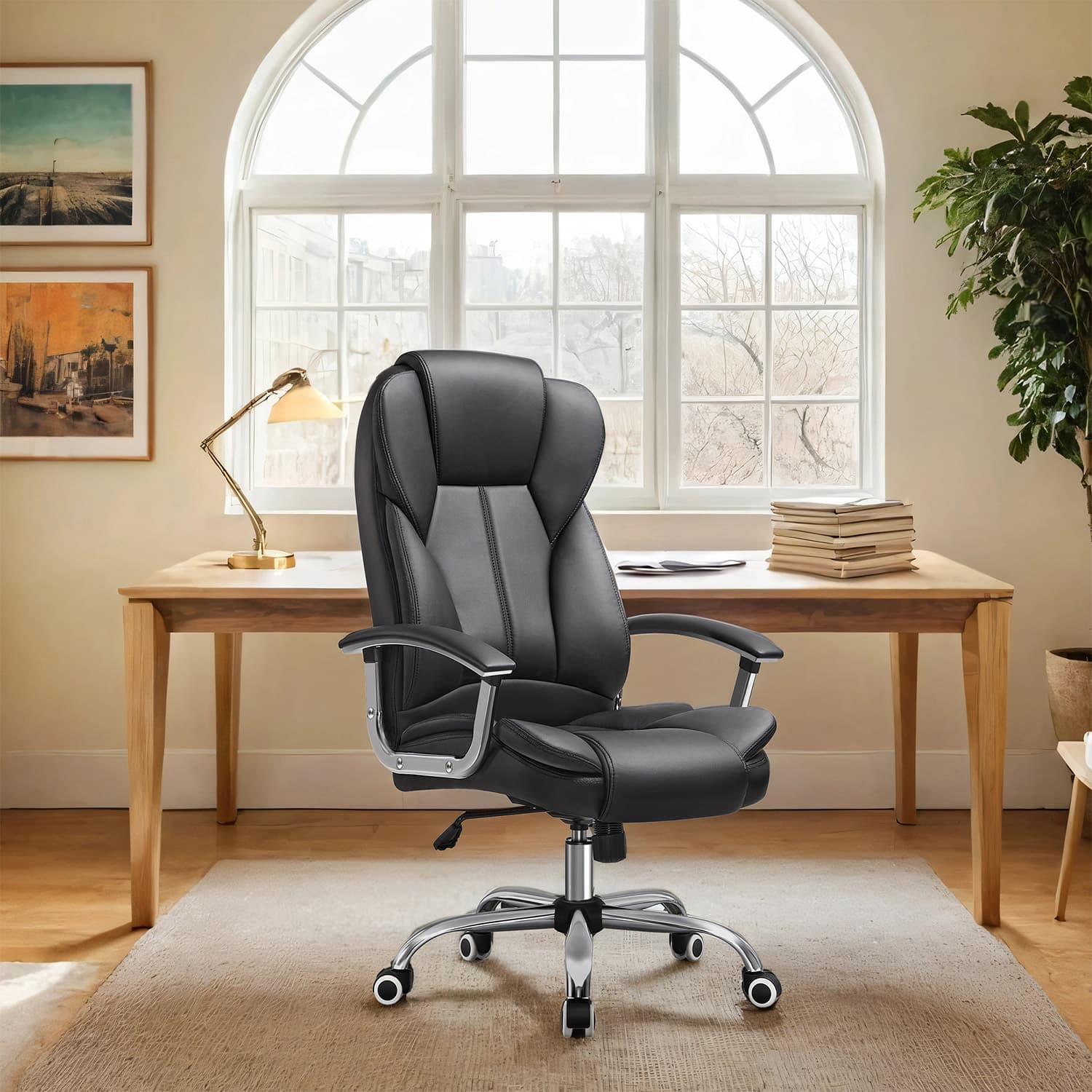Executive Chair - ORANIA Office and Gaming Ergonomic Armrests Chair - Black - Indigo Home