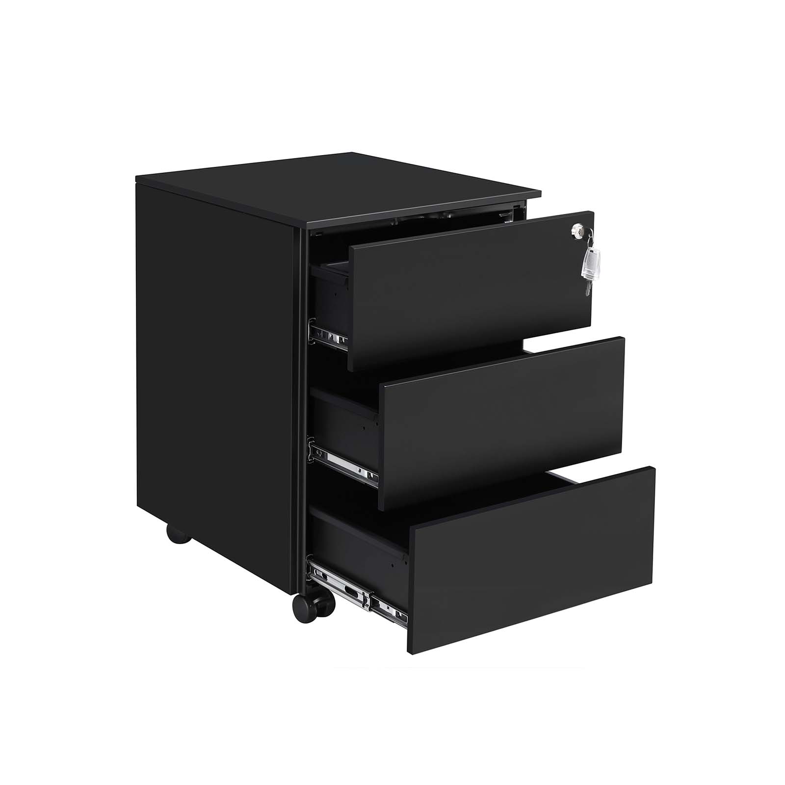 Mobile Lockable File Cabinet - Indigo Home